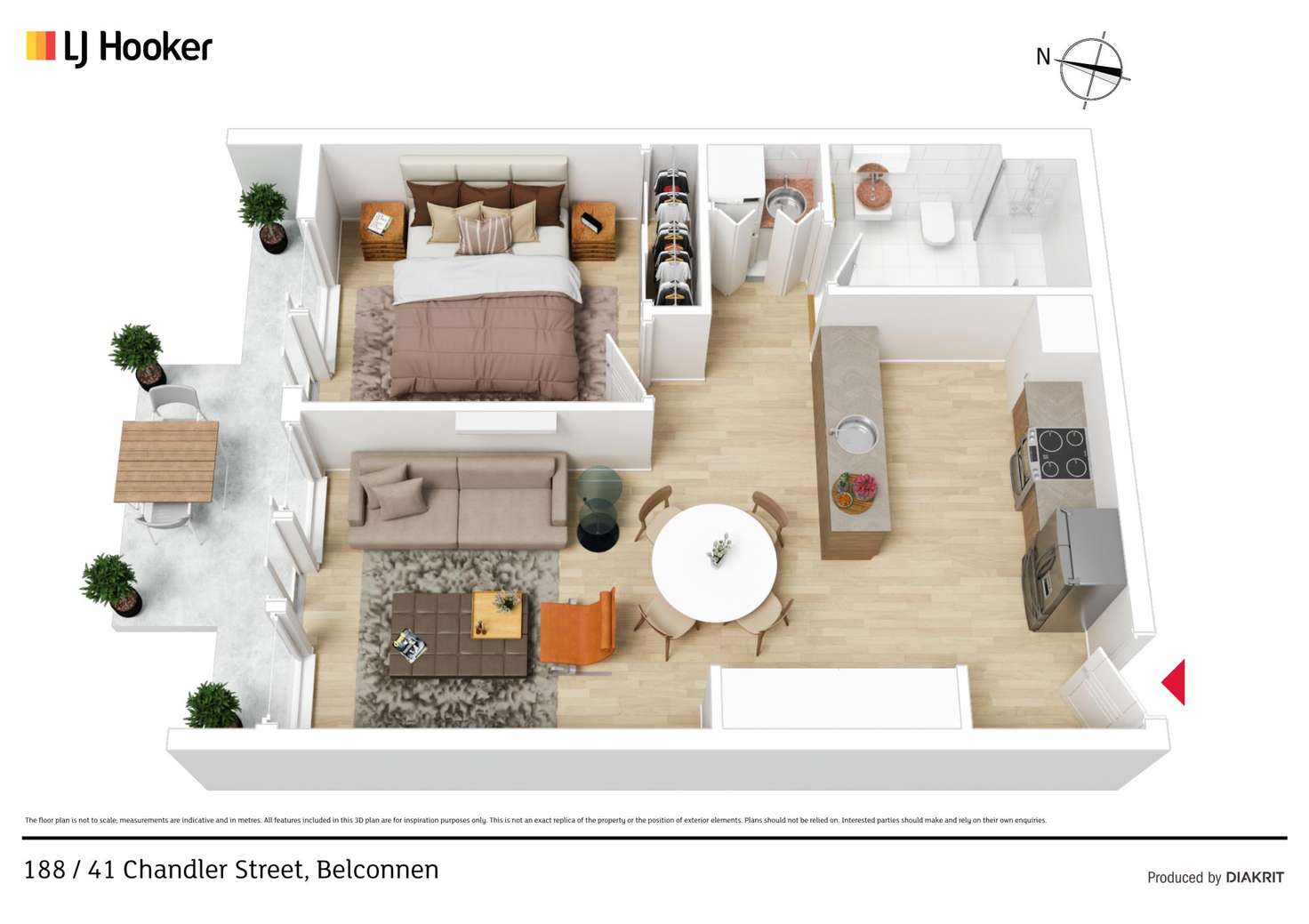 Floorplan of Homely apartment listing, 188/41 Chandler Street, Belconnen ACT 2617