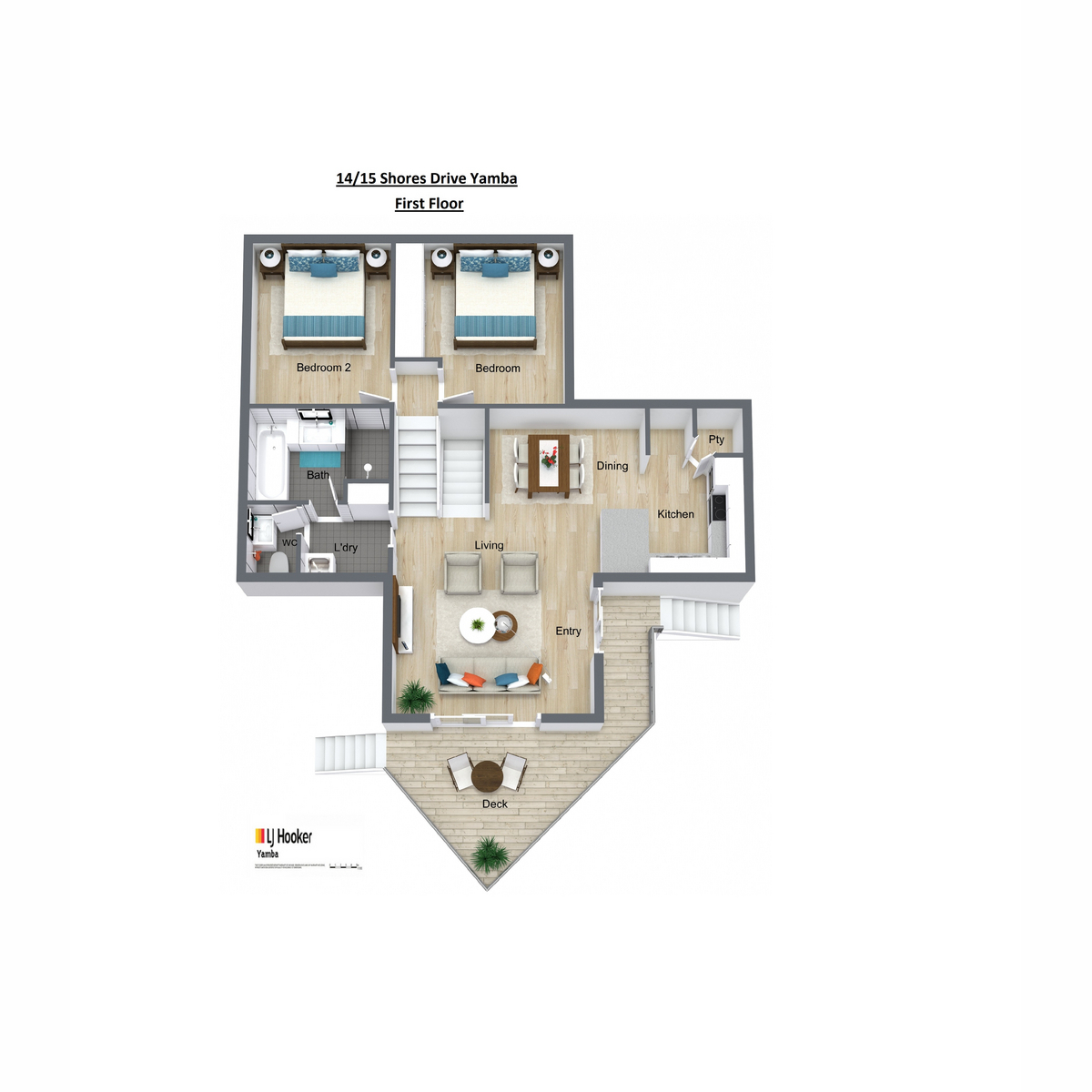 Floorplan of Homely townhouse listing, 14/15 Shores Drive, Yamba NSW 2464