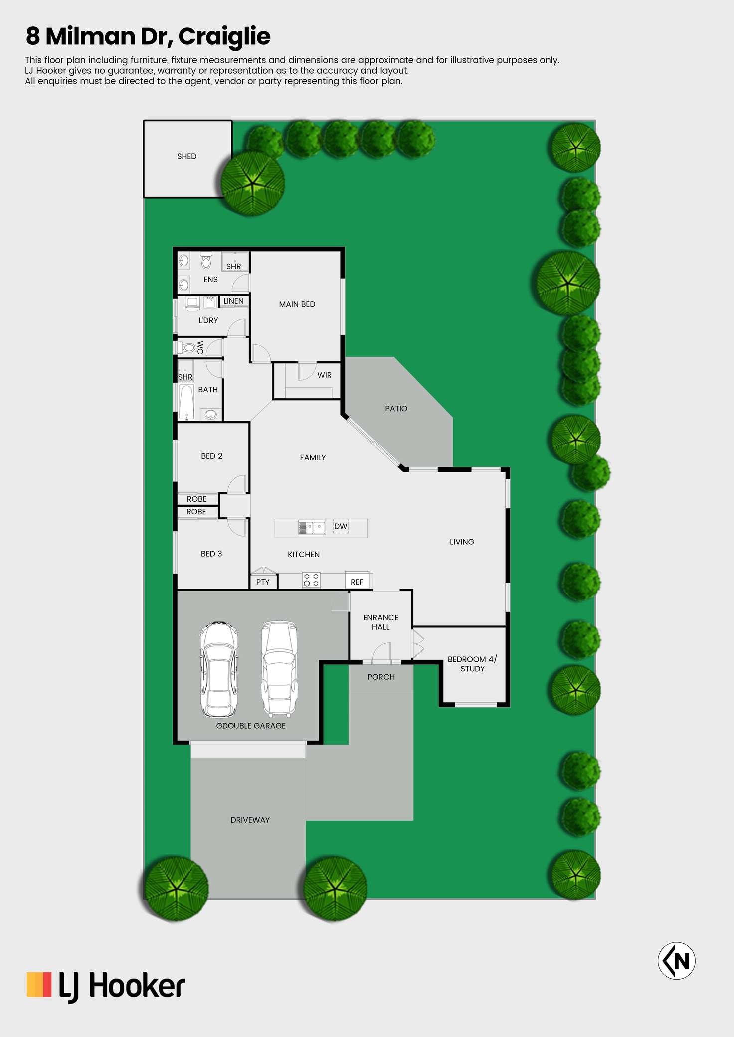 Floorplan of Homely house listing, 8 Milman Drive, Craiglie QLD 4877