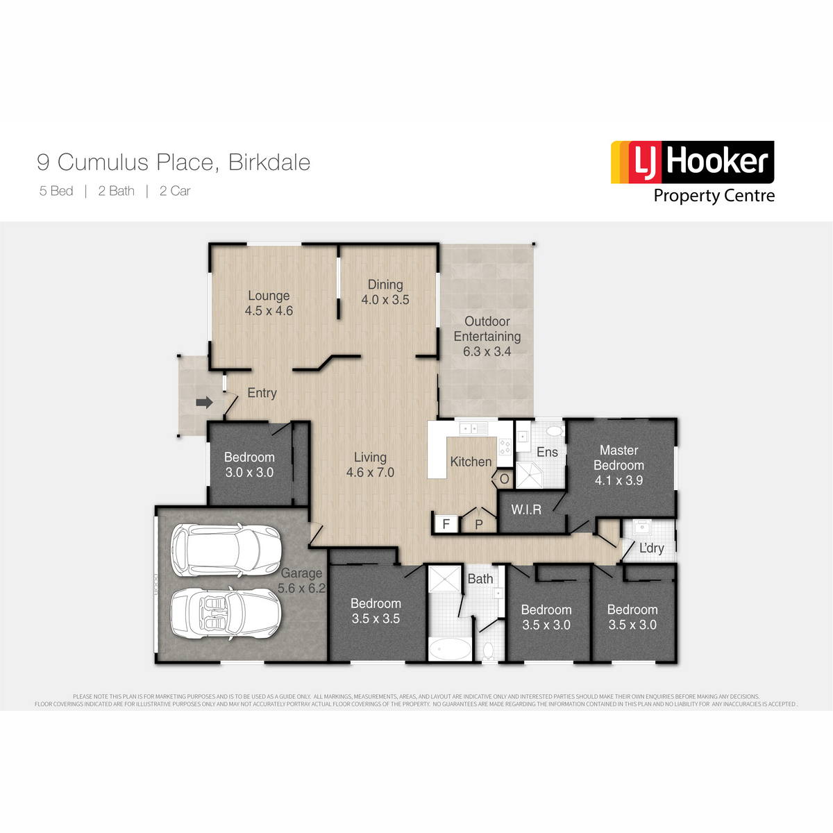 Floorplan of Homely house listing, 9 Cumulus Place, Birkdale QLD 4159