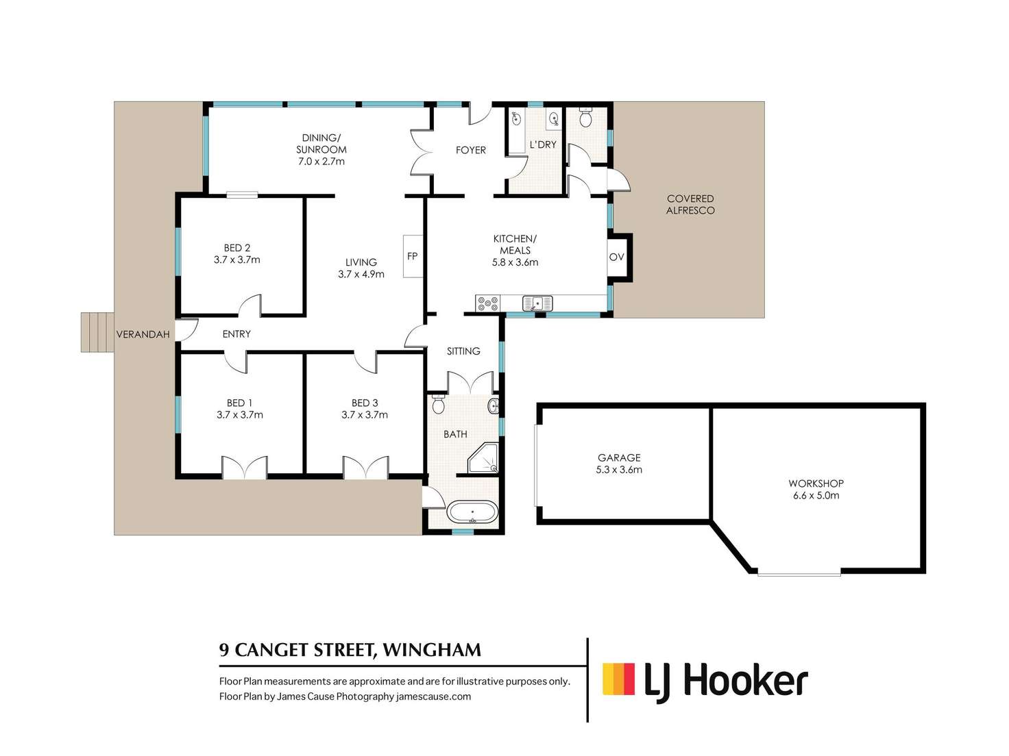Floorplan of Homely house listing, 9 Canget Street, Wingham NSW 2429