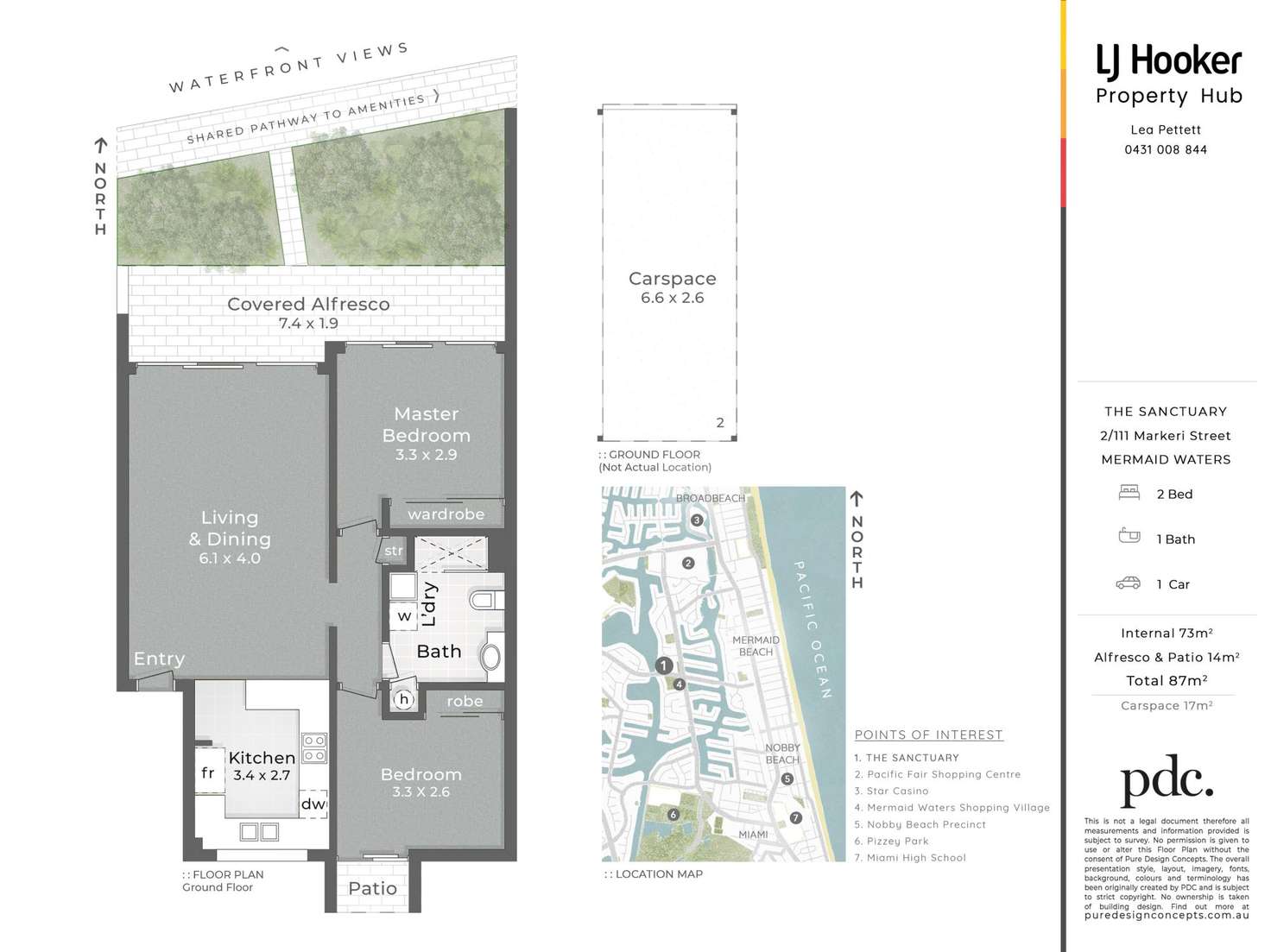 Floorplan of Homely unit listing, 2/111 Markeri Street, Mermaid Waters QLD 4218