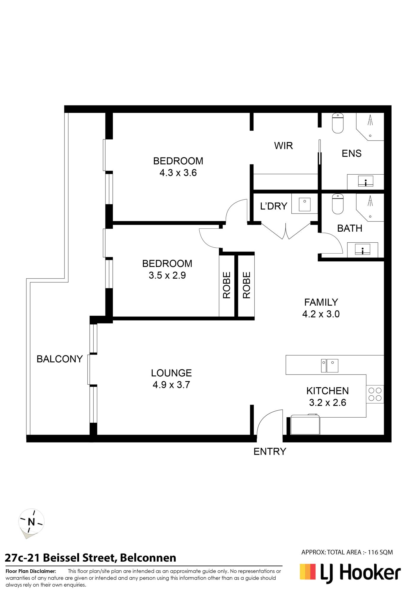 Floorplan of Homely apartment listing, 27C/21 Beissel Street, Belconnen ACT 2617