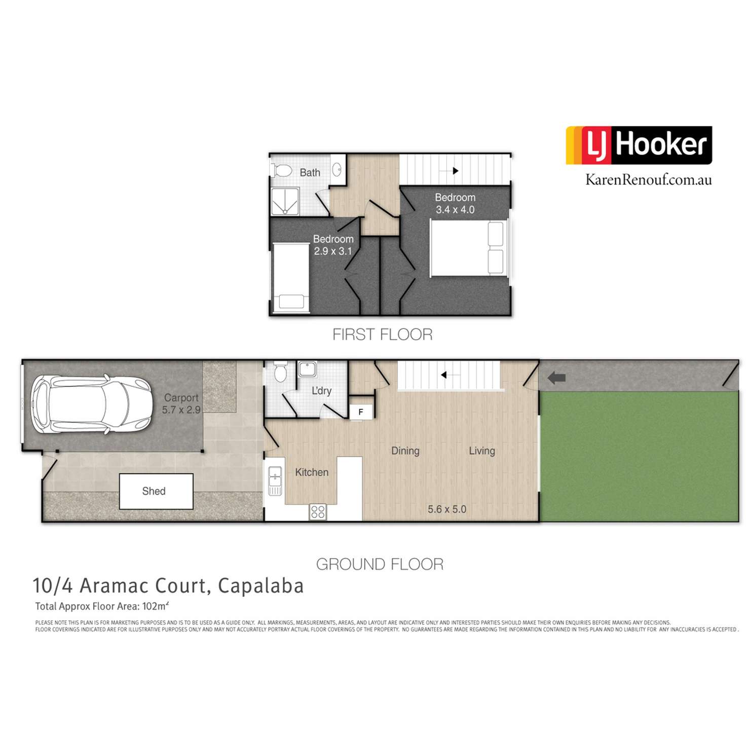 Floorplan of Homely townhouse listing, 10/4 Aramac Court, Capalaba QLD 4157