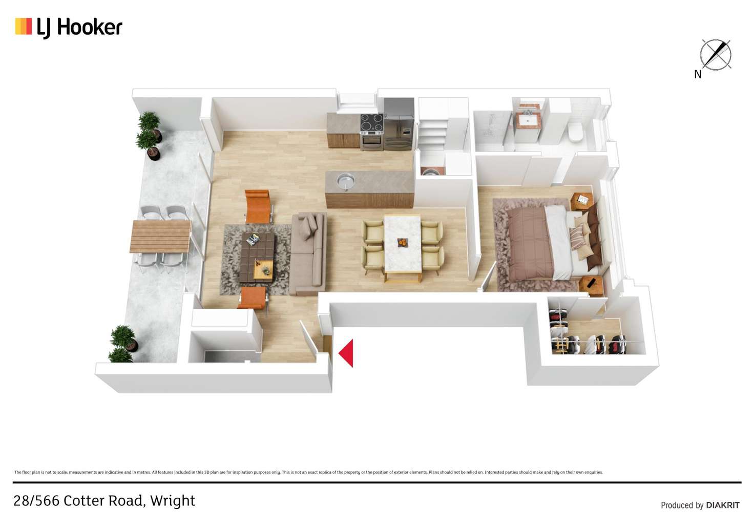 Floorplan of Homely apartment listing, 28/566 Cotter Road, Wright ACT 2611