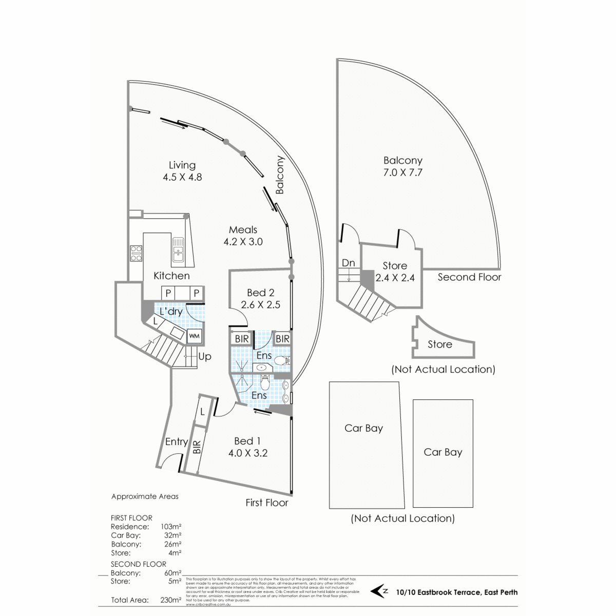Floorplan of Homely apartment listing, 10/10 Eastbrook Terrace, East Perth WA 6004