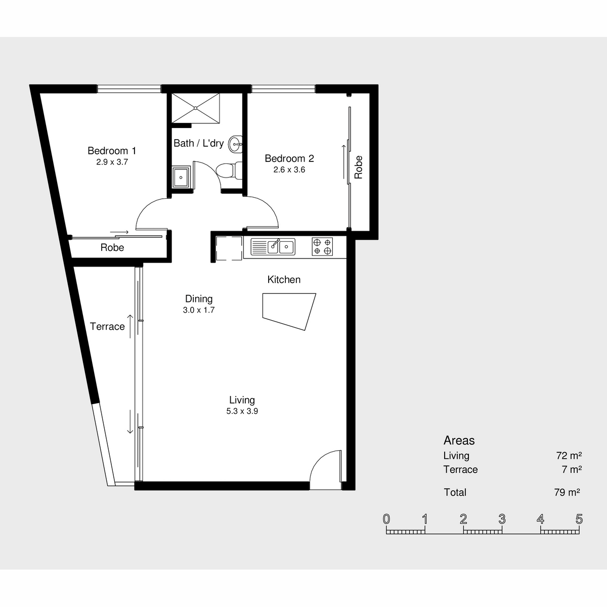 Floorplan of Homely apartment listing, 1 Little Saunders Street, East Perth WA 6004
