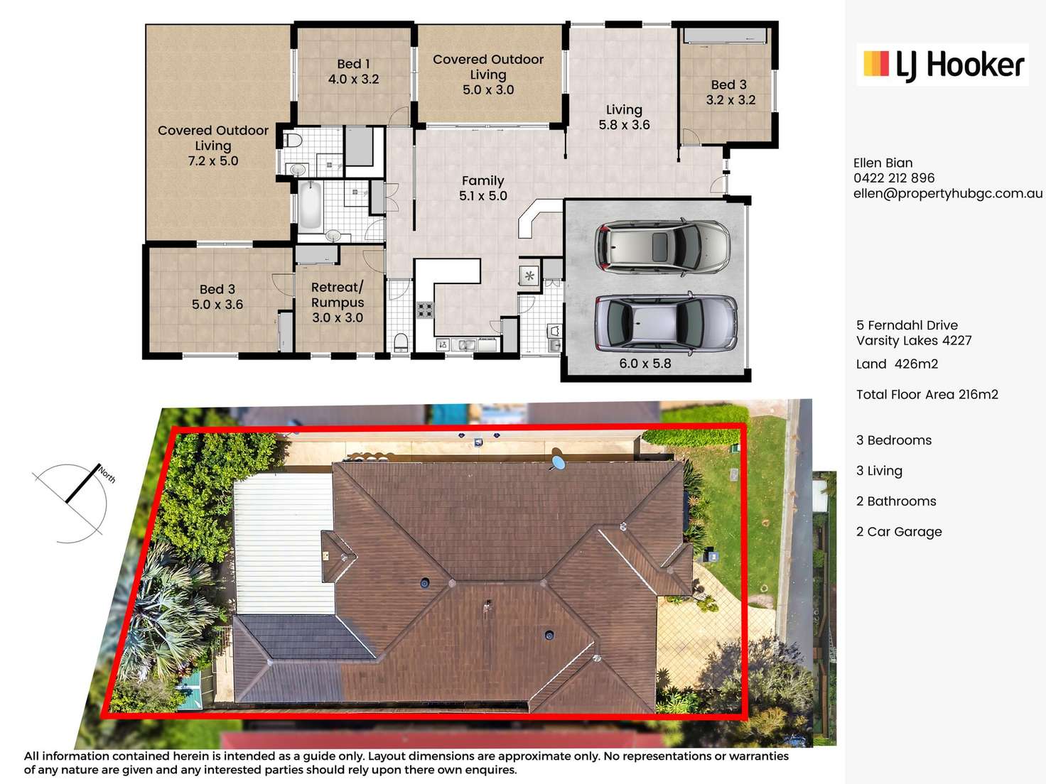 Floorplan of Homely house listing, 5 Ferndahl Drive, Varsity Lakes QLD 4227