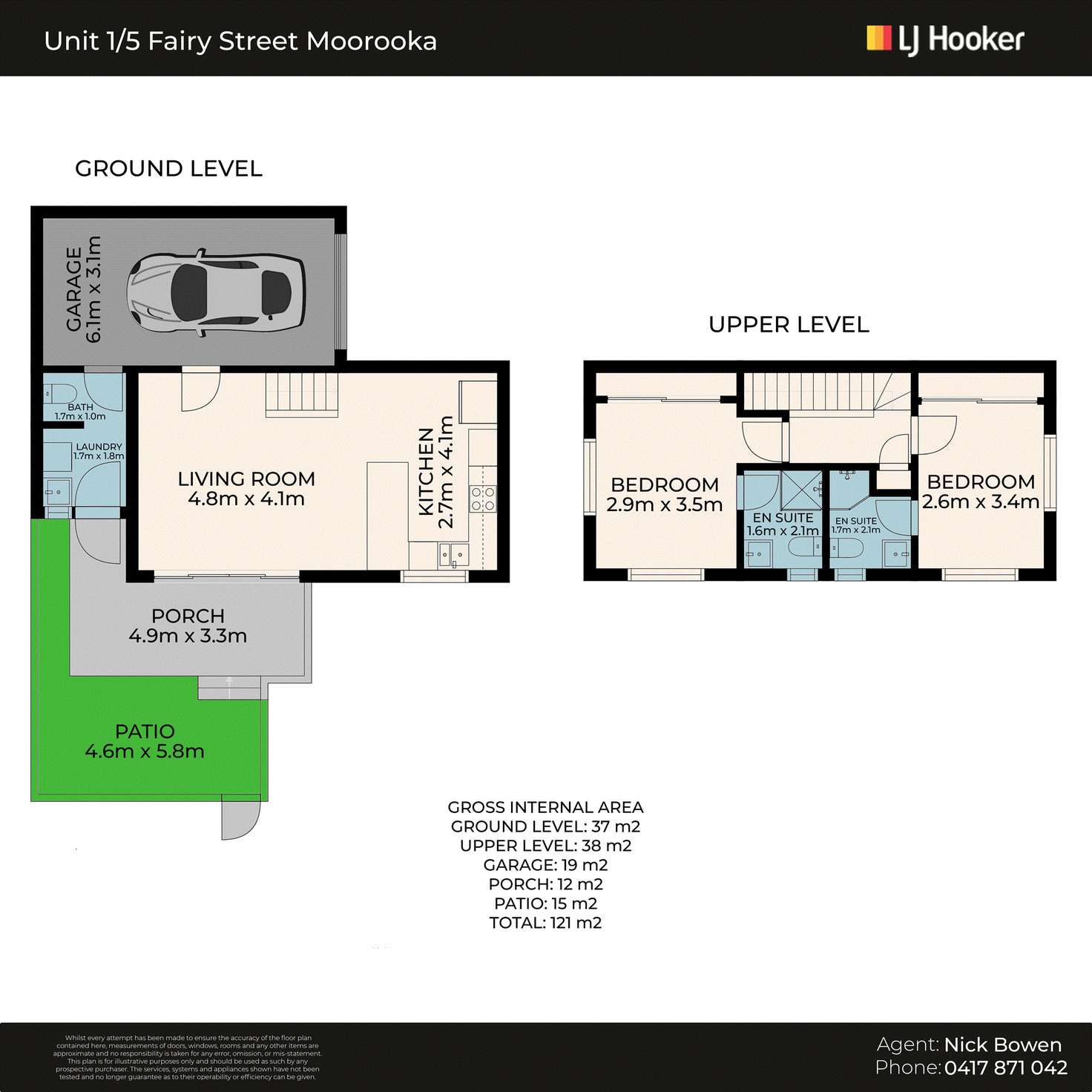 Floorplan of Homely townhouse listing, 1/5 Fairy Steet, Moorooka QLD 4105