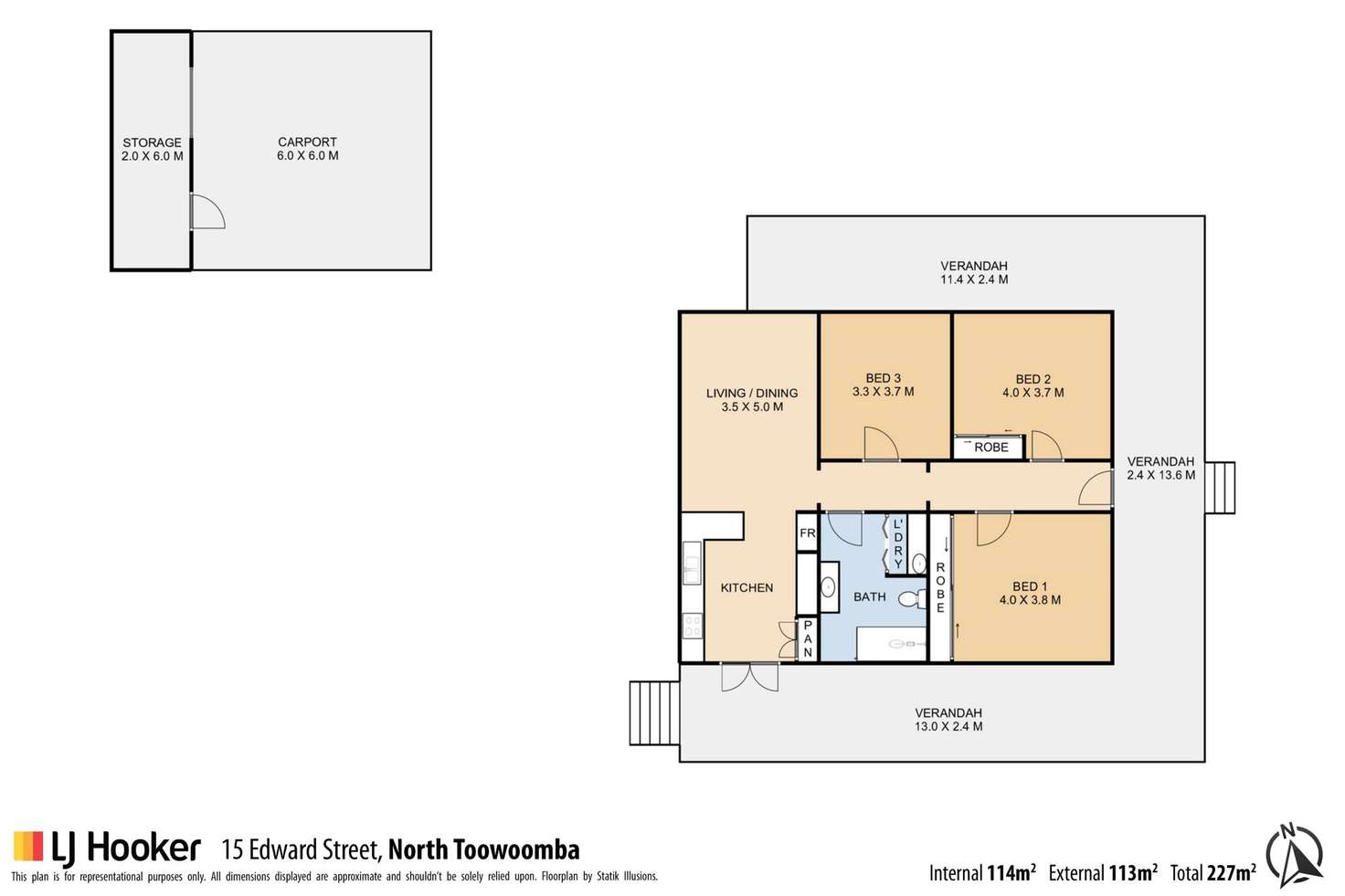 Floorplan of Homely house listing, 15 Edward Street, East Toowoomba QLD 4350
