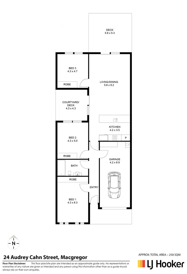 Floorplan of Homely house listing, 24 Audrey Cahn Street, Macgregor ACT 2615