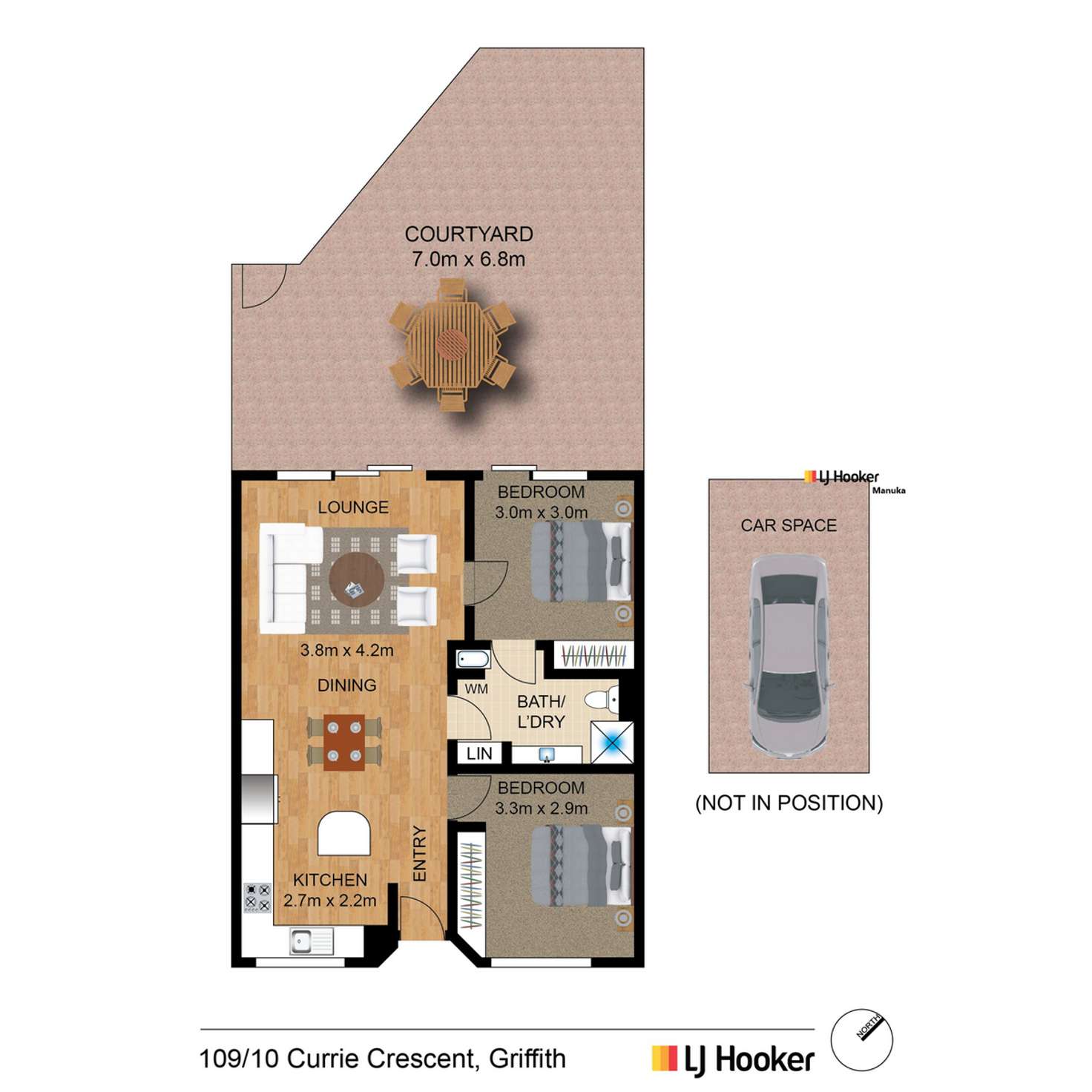 Floorplan of Homely apartment listing, 109/10 Currie Crescent, Griffith ACT 2603