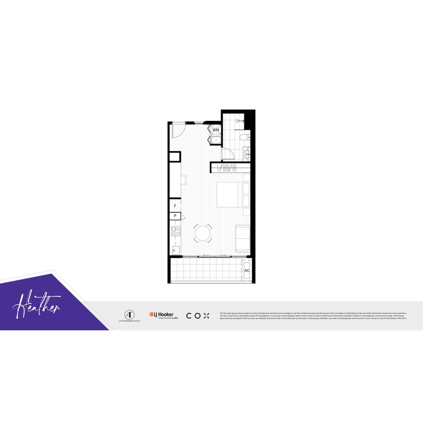 Floorplan of Homely apartment listing, Heather, 16 Challis Street, Dickson ACT 2602