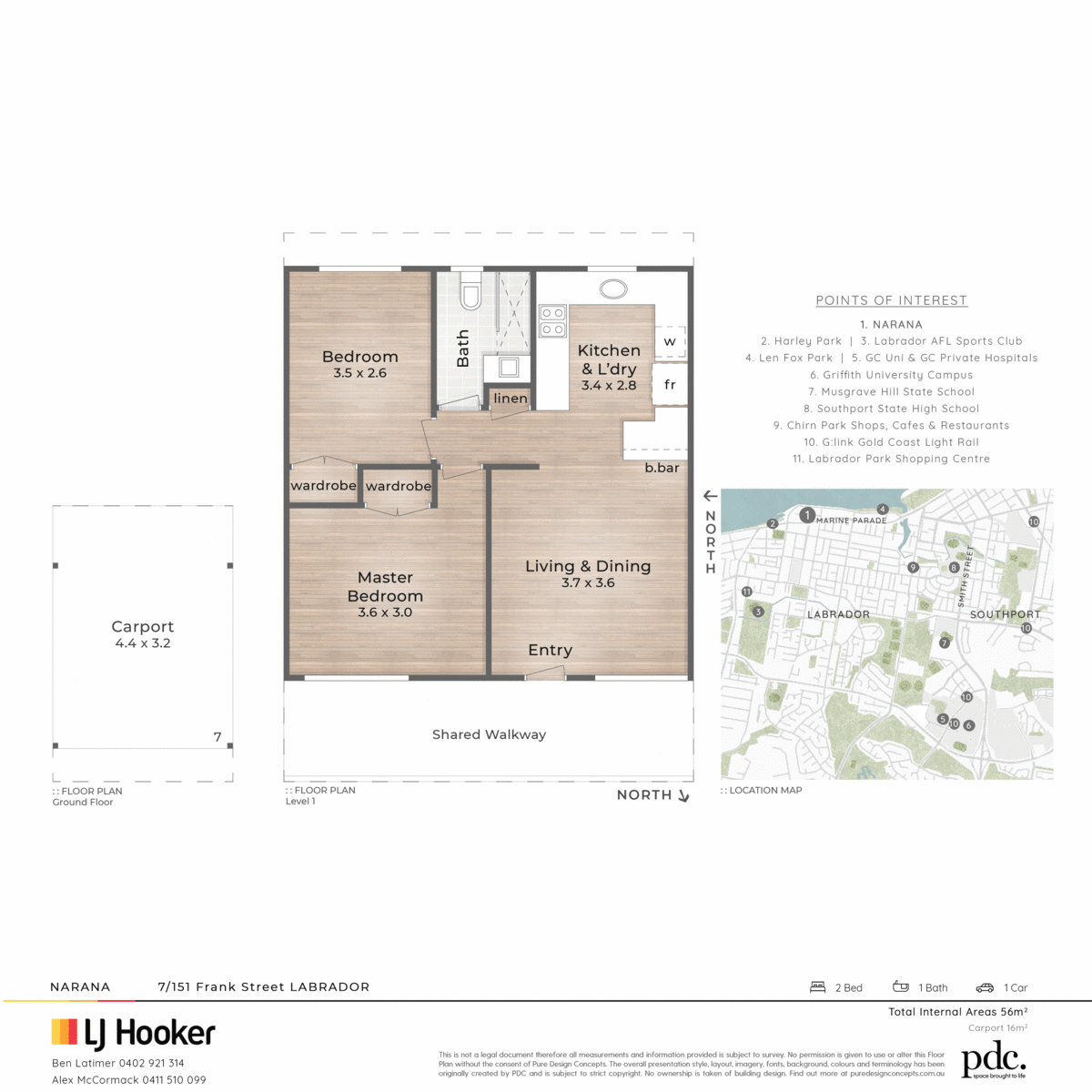 Floorplan of Homely unit listing, 7/151 Frank Street, Labrador QLD 4215