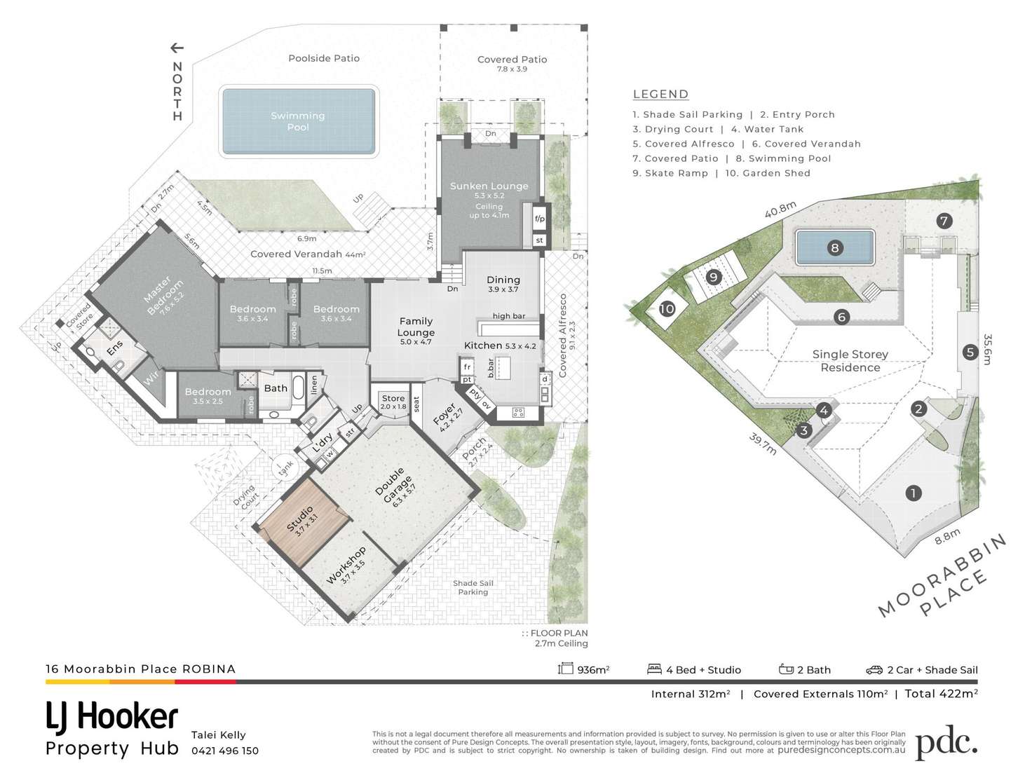 Floorplan of Homely house listing, 16 Moorabbin Place, Robina QLD 4226