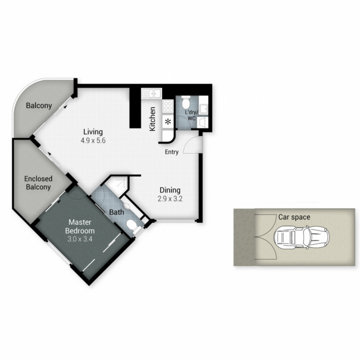 Floorplan of Homely apartment listing, 11/242-244 Marine Parade, Labrador QLD 4215