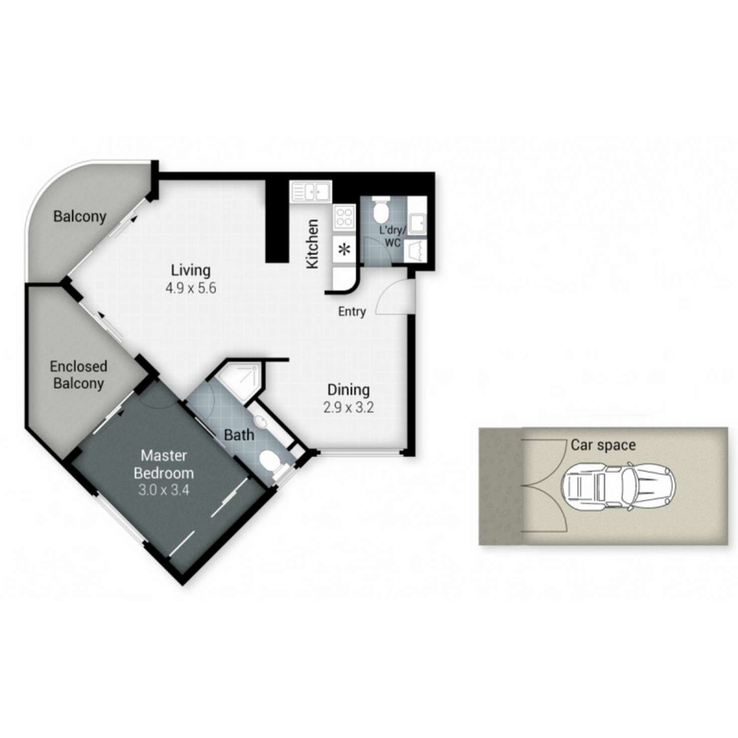 Floorplan of Homely apartment listing, 11/242-244 Marine Parade, Labrador QLD 4215