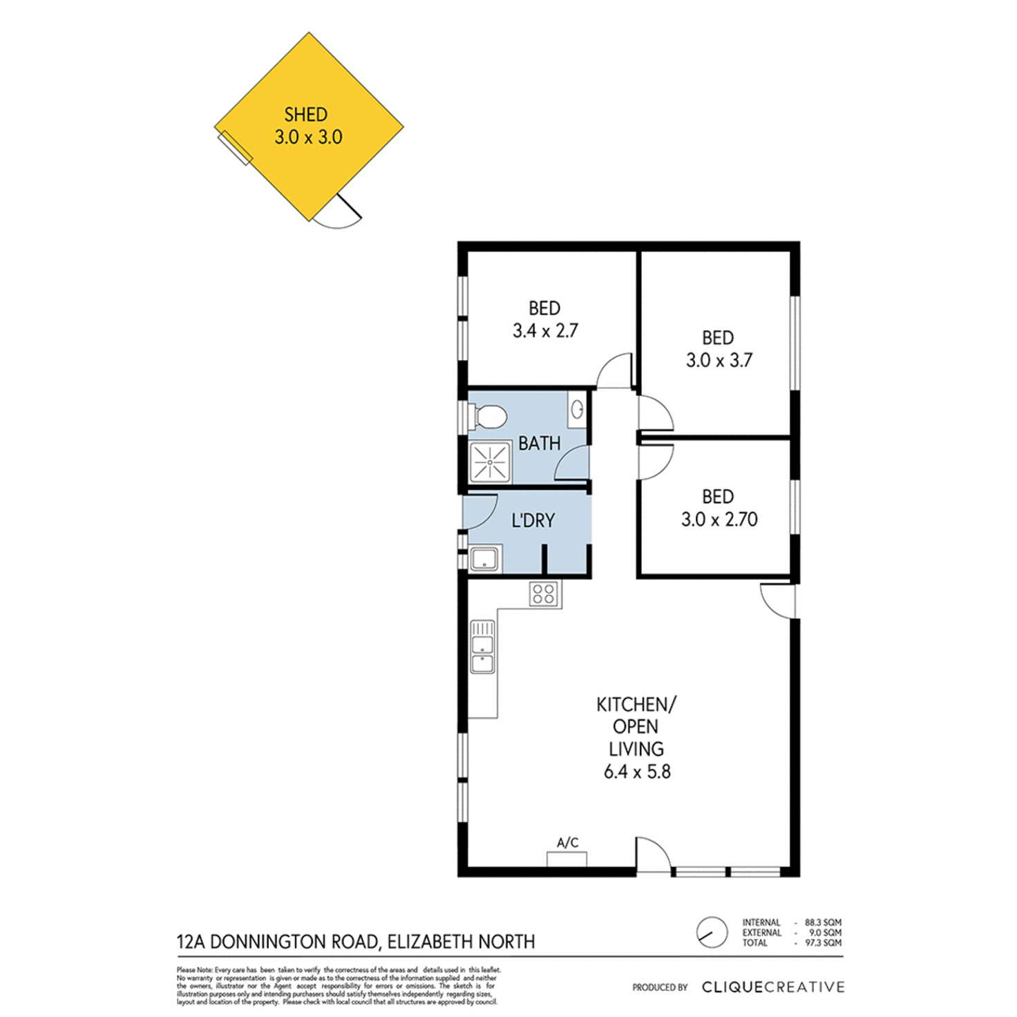 Floorplan of Homely house listing, 12A Donnington Road, Elizabeth North SA 5113