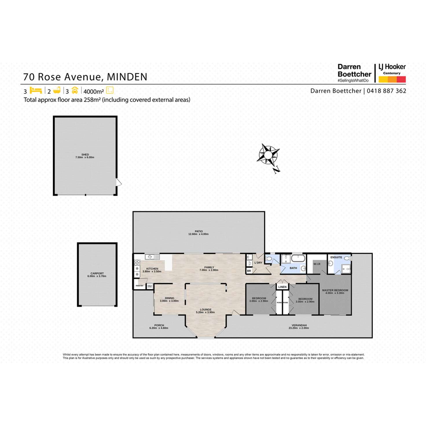 Floorplan of Homely house listing, 70 Rose Avenue, Minden QLD 4311