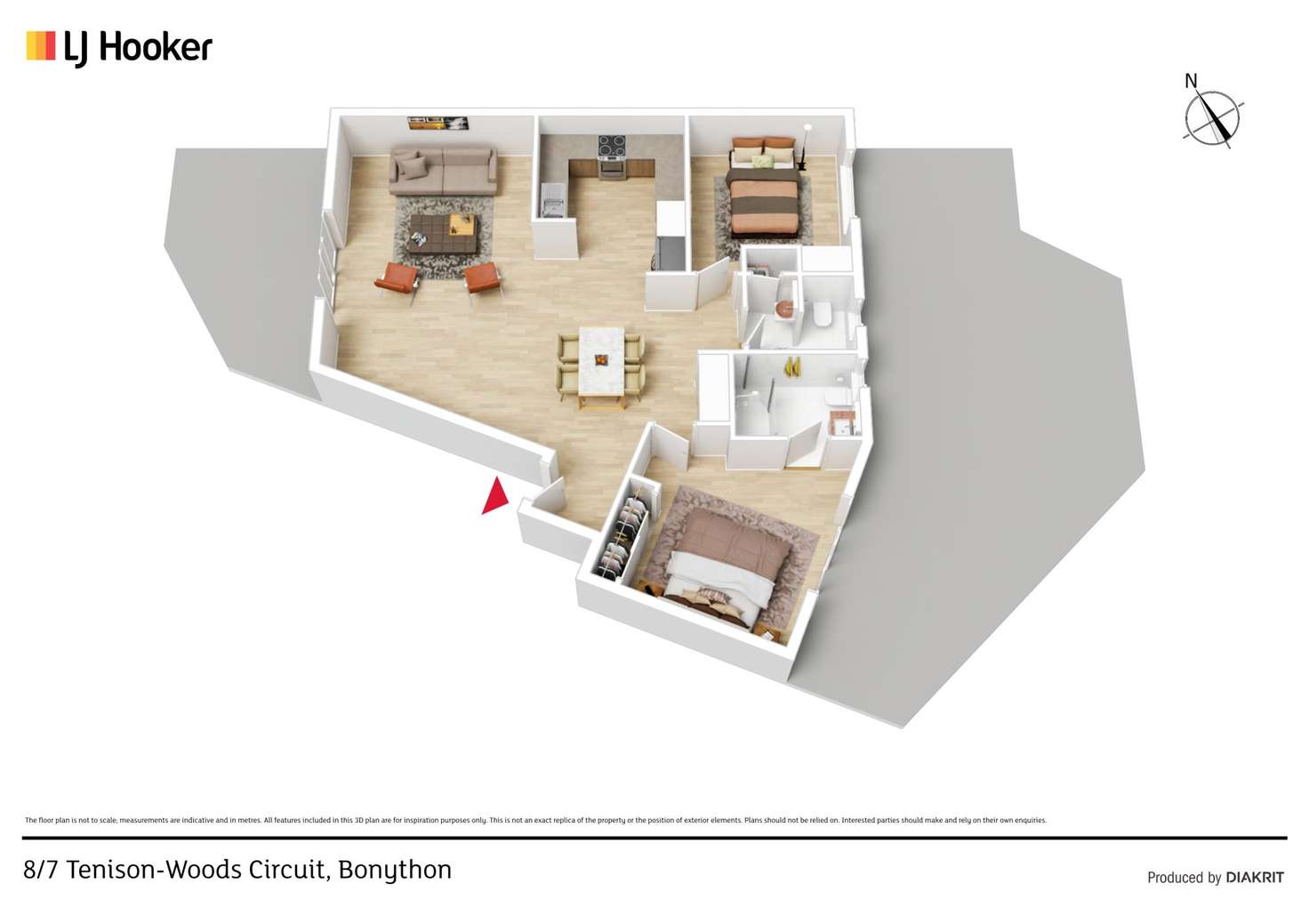 Floorplan of Homely apartment listing, 8/7 Tenison-Woods Circuit, Bonython ACT 2905