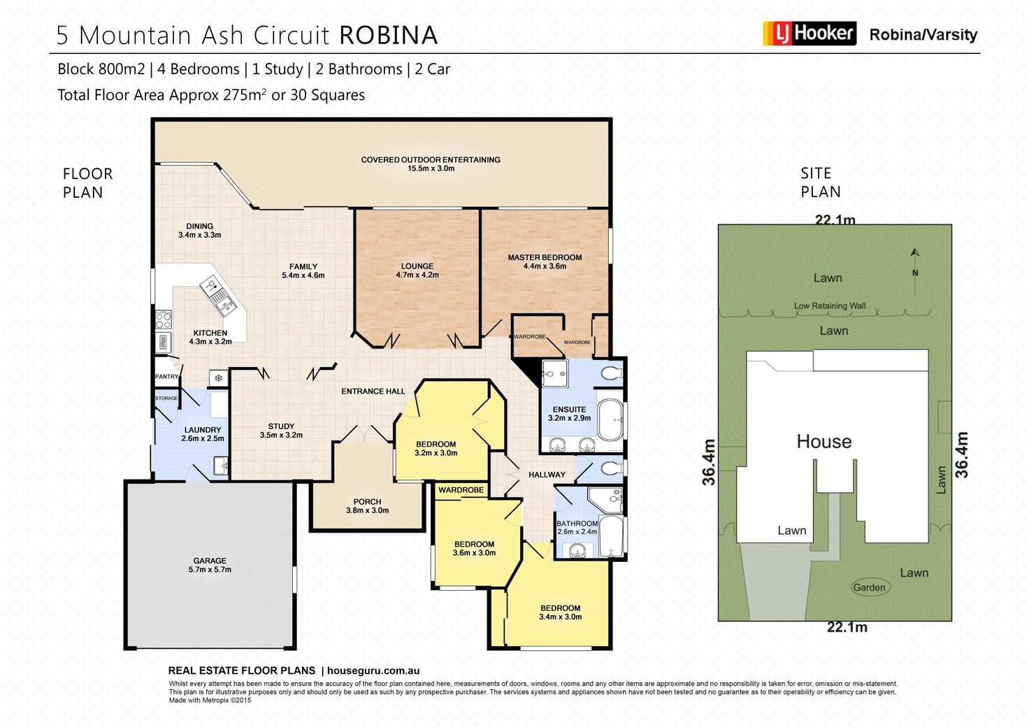 Floorplan of Homely house listing, 5 Mountain Ash Circuit, Robina QLD 4226