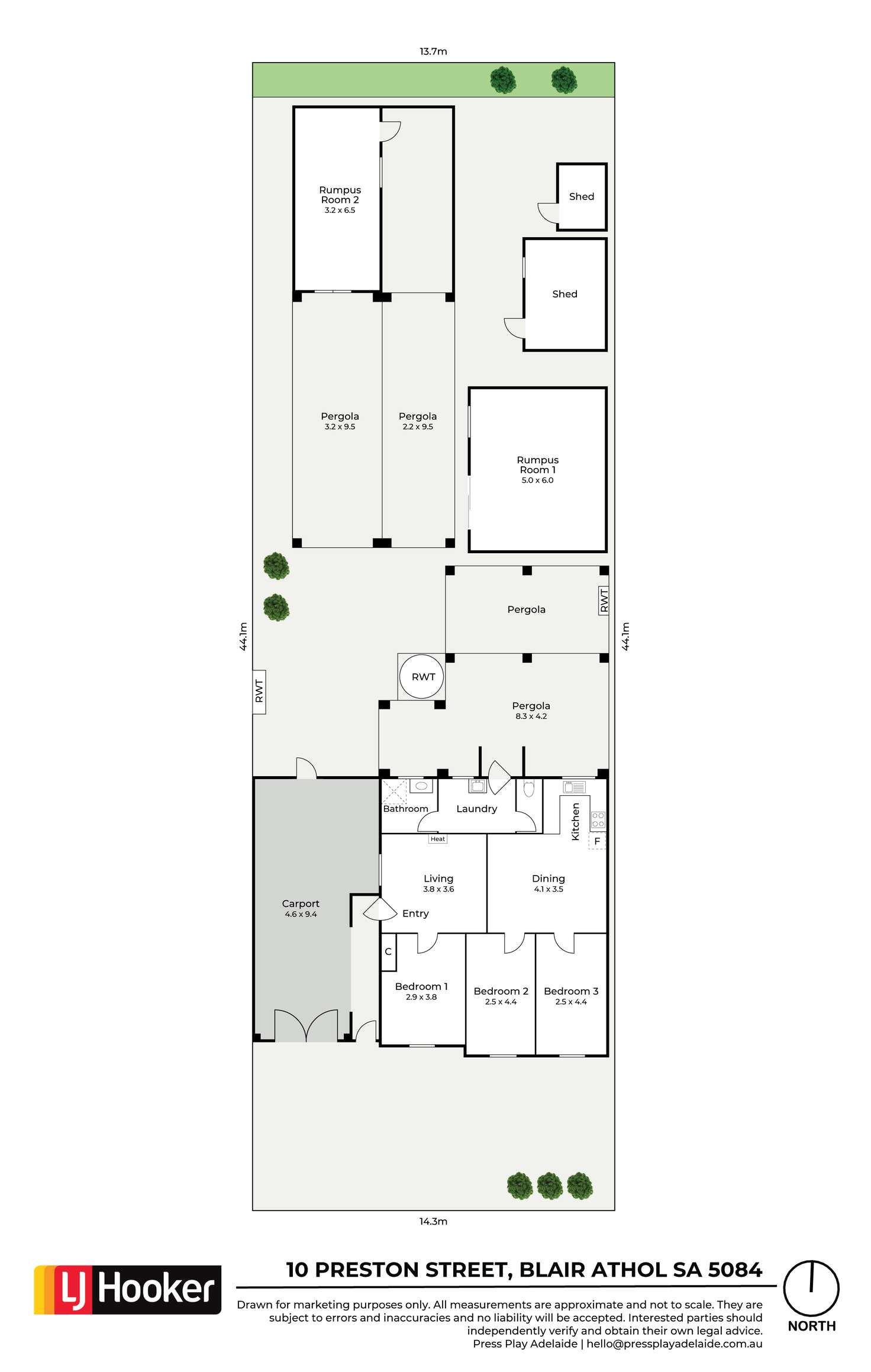 Floorplan of Homely house listing, 10 Preston St, Blair Athol SA 5084