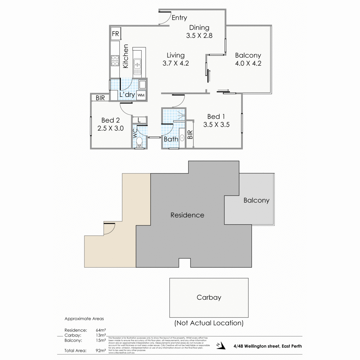 Floorplan of Homely apartment listing, 4/48 Wellington Street, East Perth WA 6004