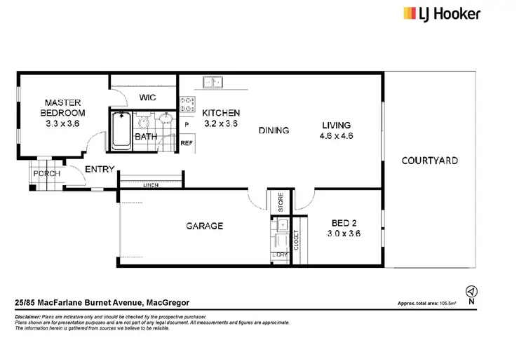 Floorplan of Homely house listing, 25/85 MacFarlane Burnet Avenue, Macgregor ACT 2615