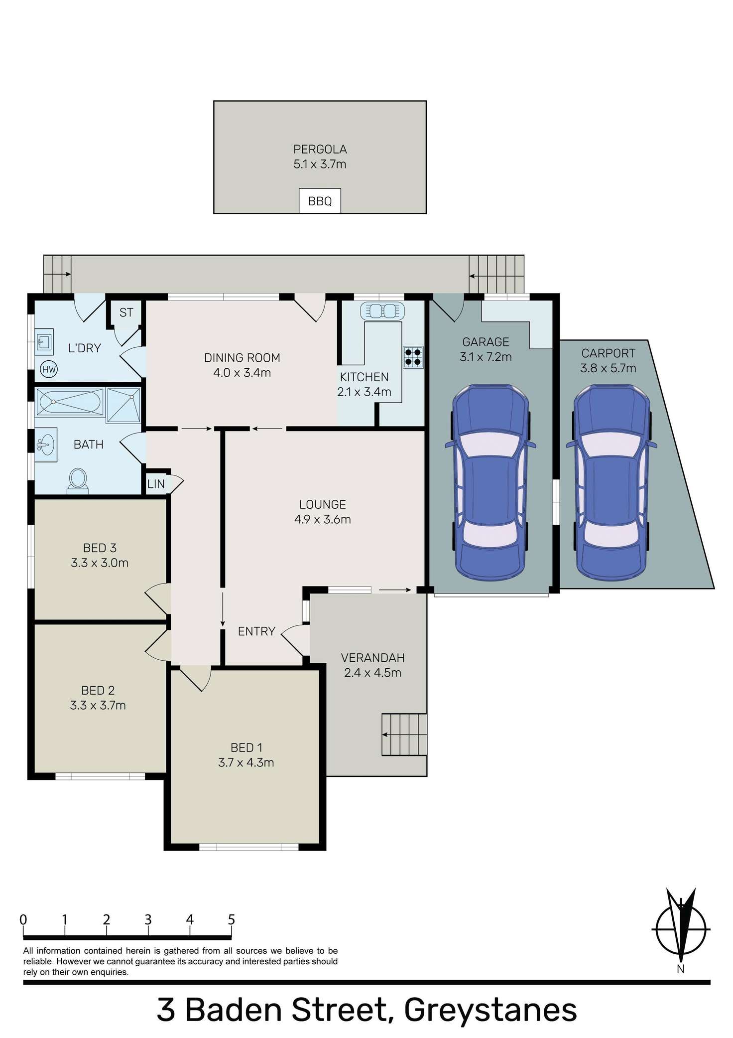 Floorplan of Homely house listing, 3 Baden Street, Greystanes NSW 2145