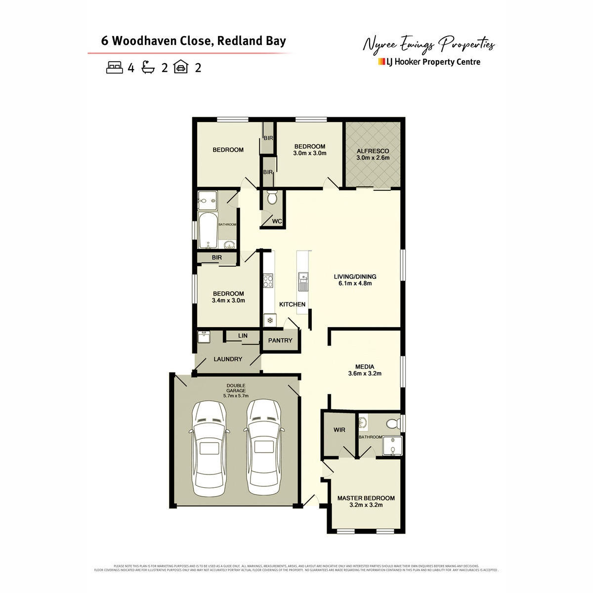 Floorplan of Homely house listing, 6 Woodhaven Close, Redland Bay QLD 4165