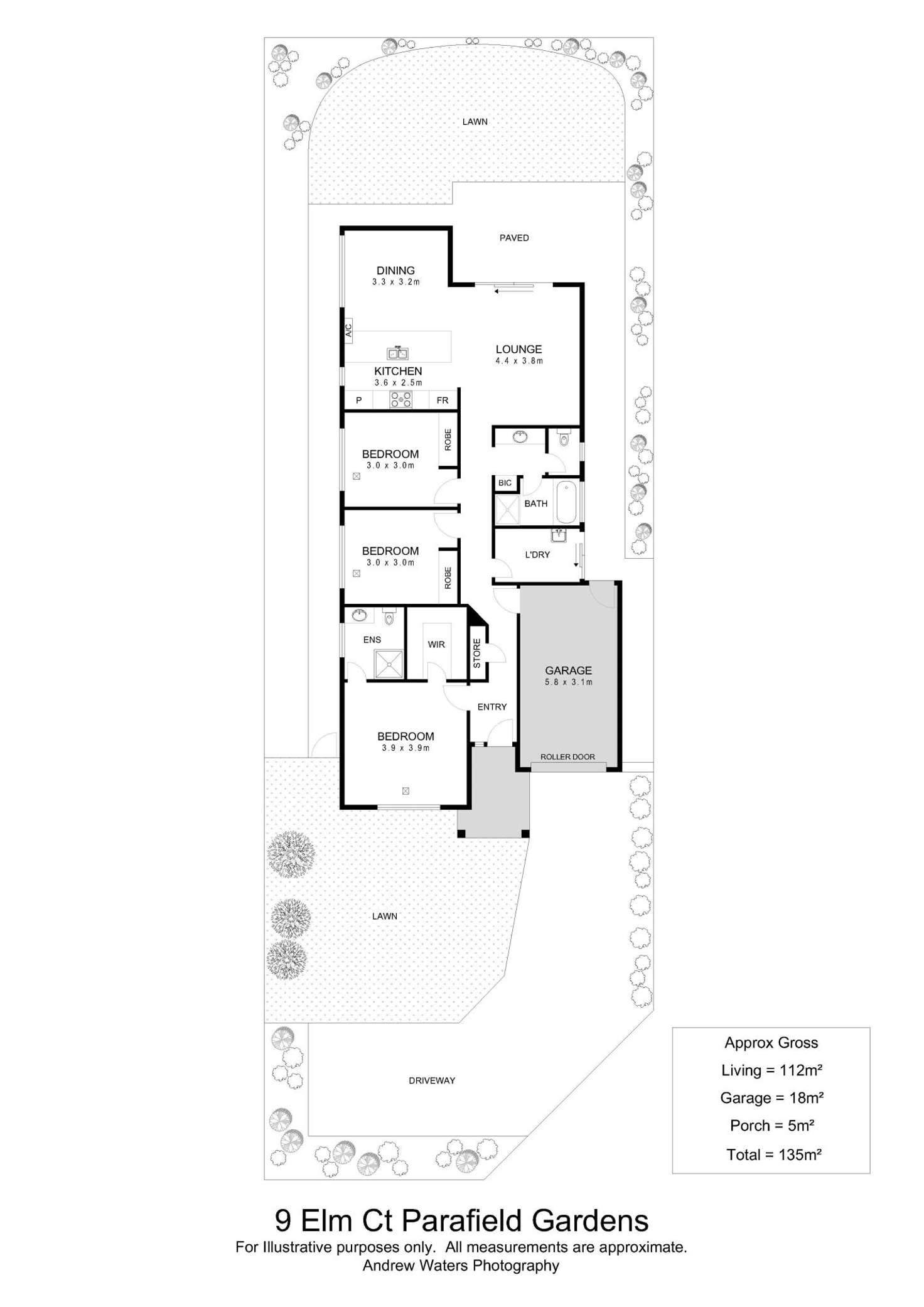 Floorplan of Homely house listing, 9 Elm Court, Parafield Gardens SA 5107