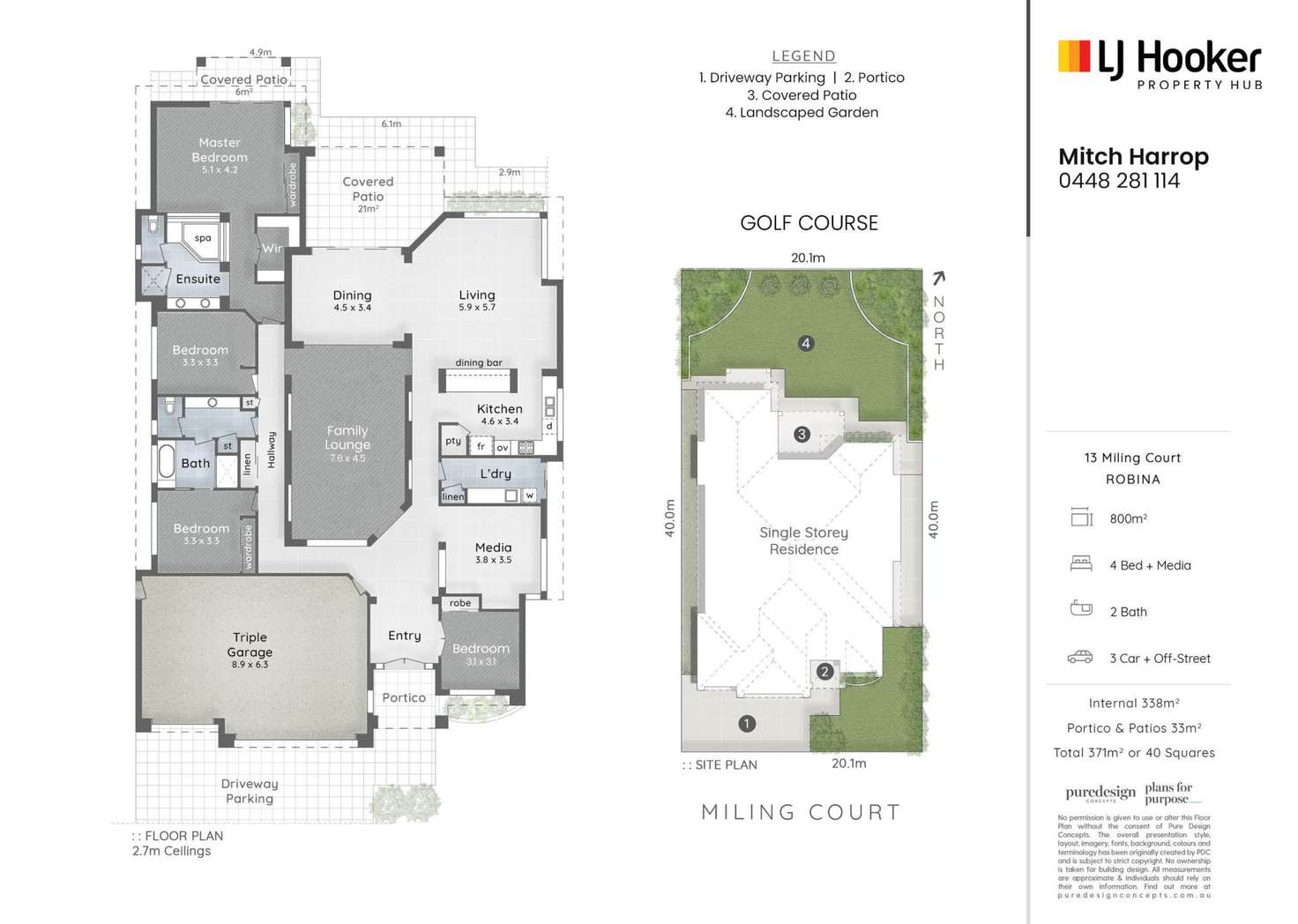 Floorplan of Homely house listing, 13 Miling Court, Robina QLD 4226