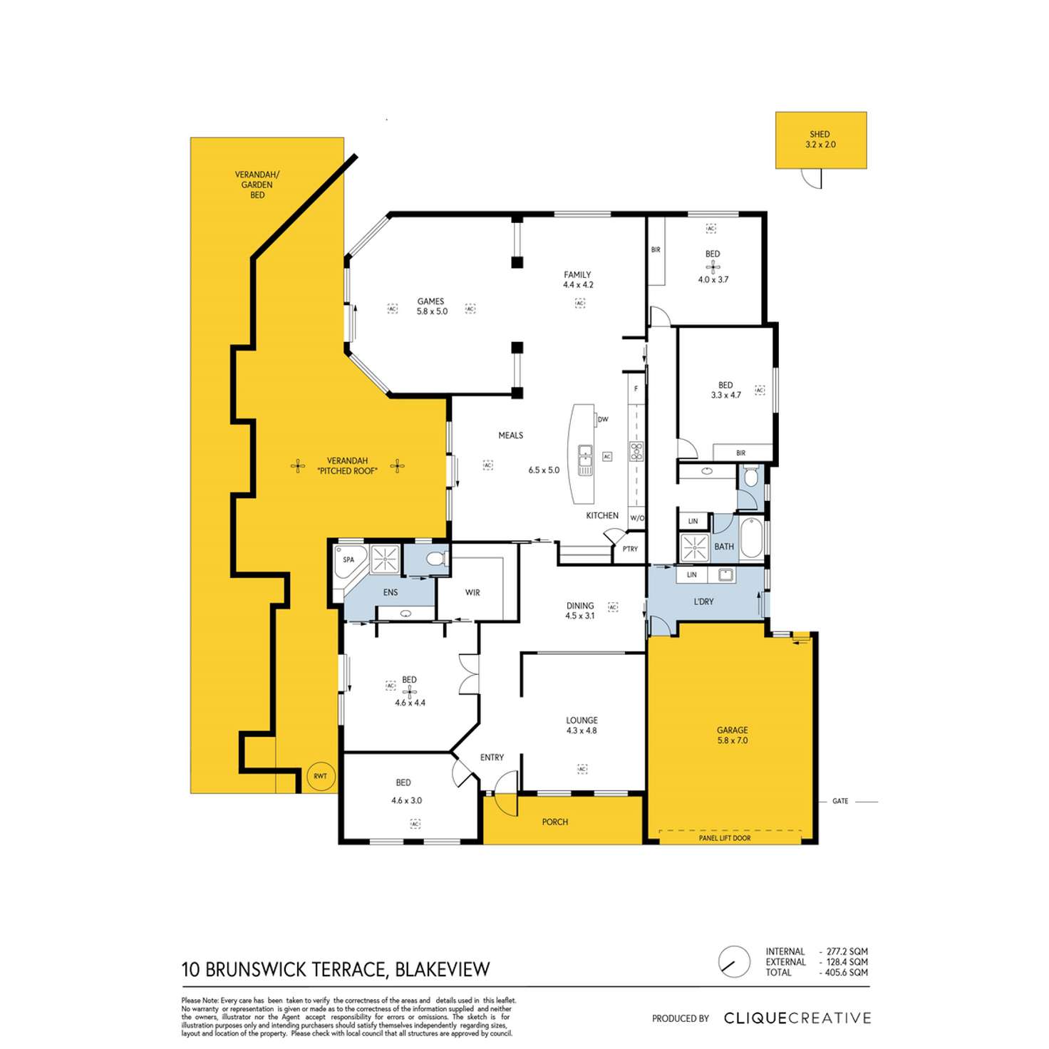 Floorplan of Homely house listing, 10 Brunswick Terrace, Blakeview SA 5114
