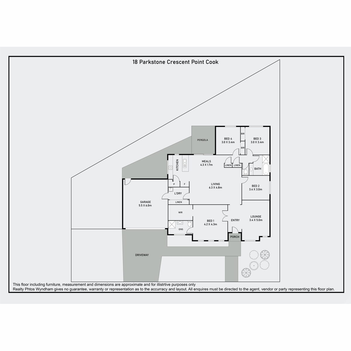 Floorplan of Homely house listing, 18 Parkstone Crescent, Point Cook VIC 3030