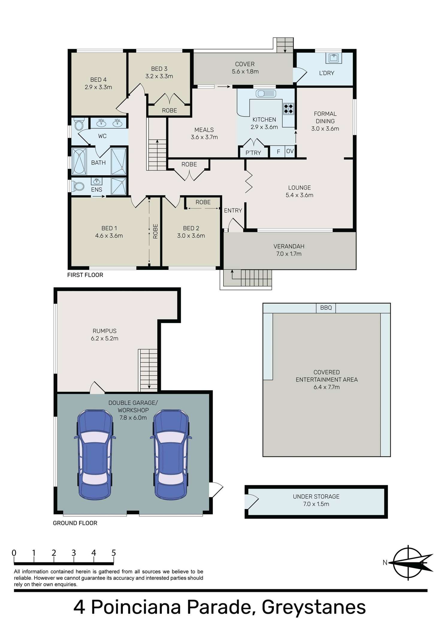 Floorplan of Homely house listing, 4 Poinciana Parade, Greystanes NSW 2145