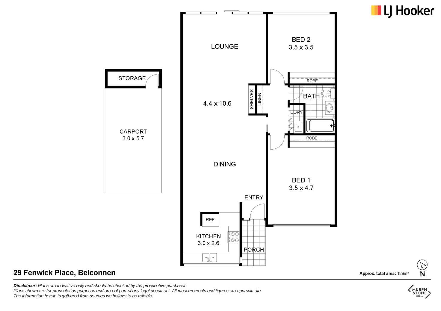 Floorplan of Homely house listing, 29 Fenwick Place, Belconnen ACT 2617