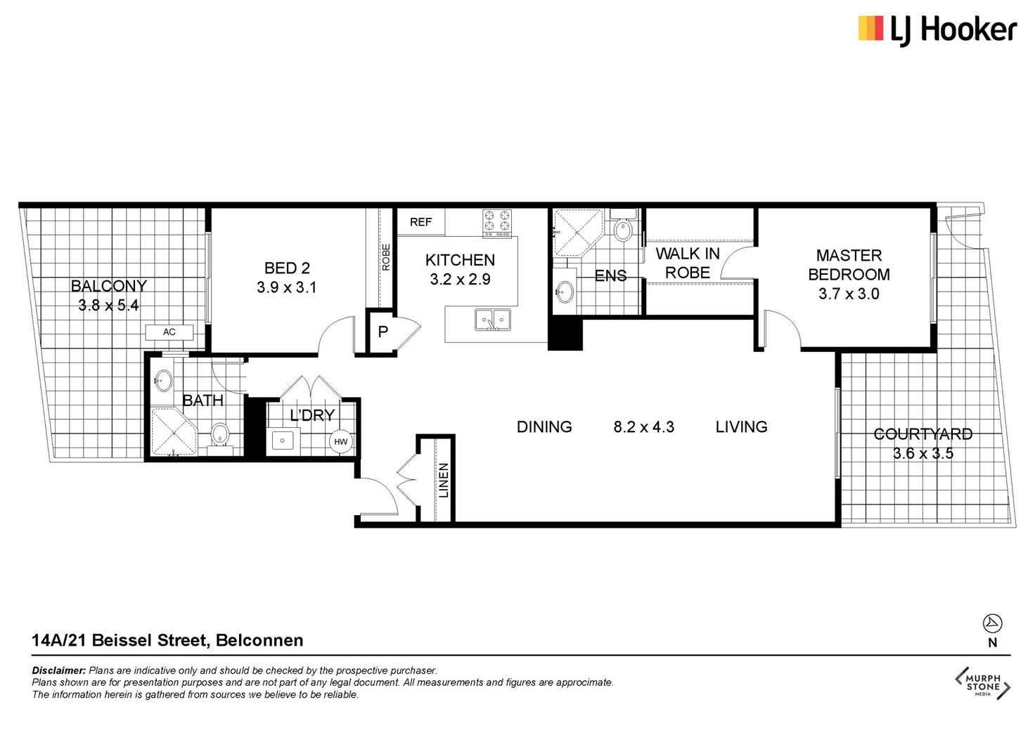 Floorplan of Homely unit listing, 14A/21 Beissel Street, Belconnen ACT 2617