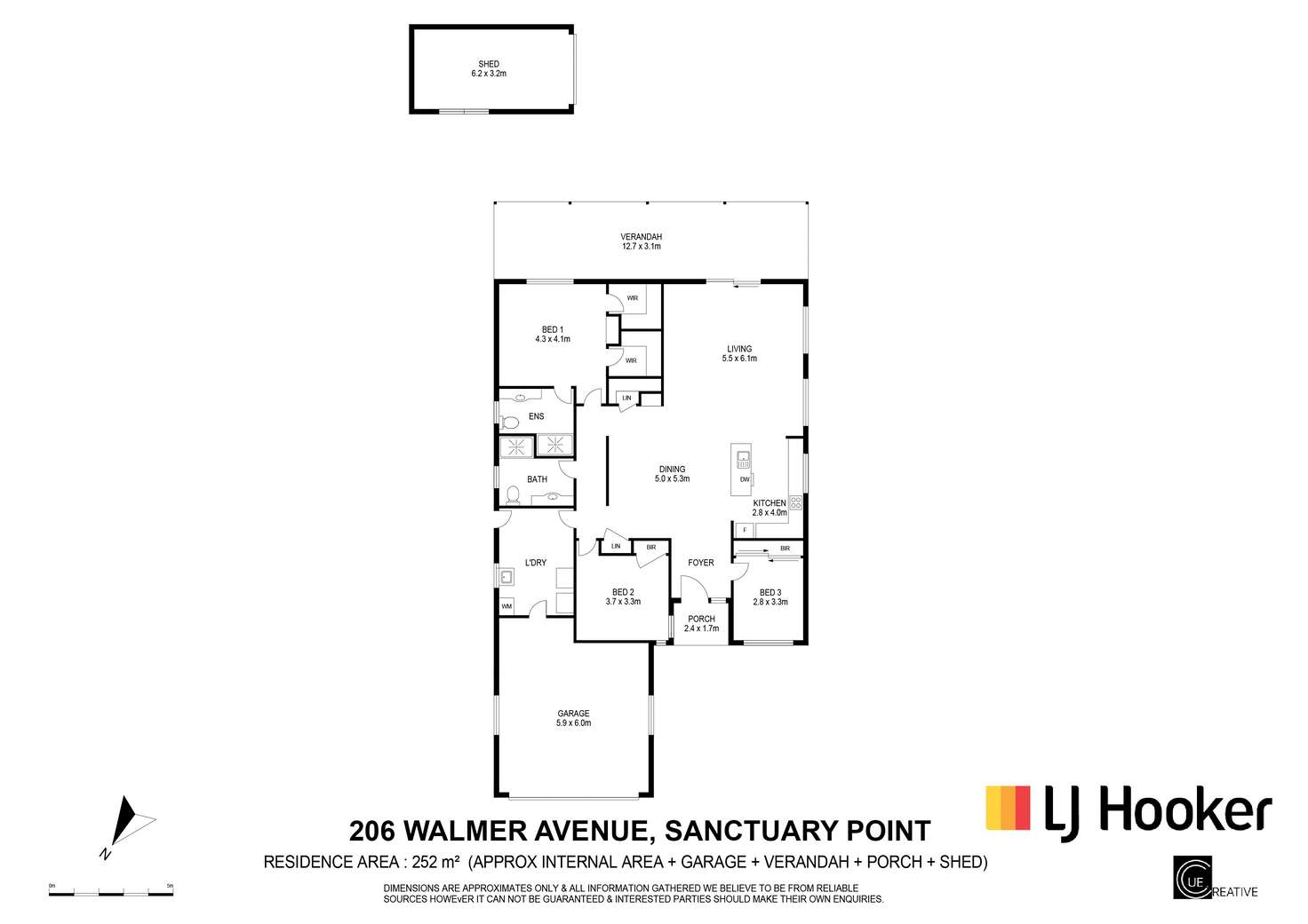 Floorplan of Homely house listing, 206 Walmer Avenue, Sanctuary Point NSW 2540