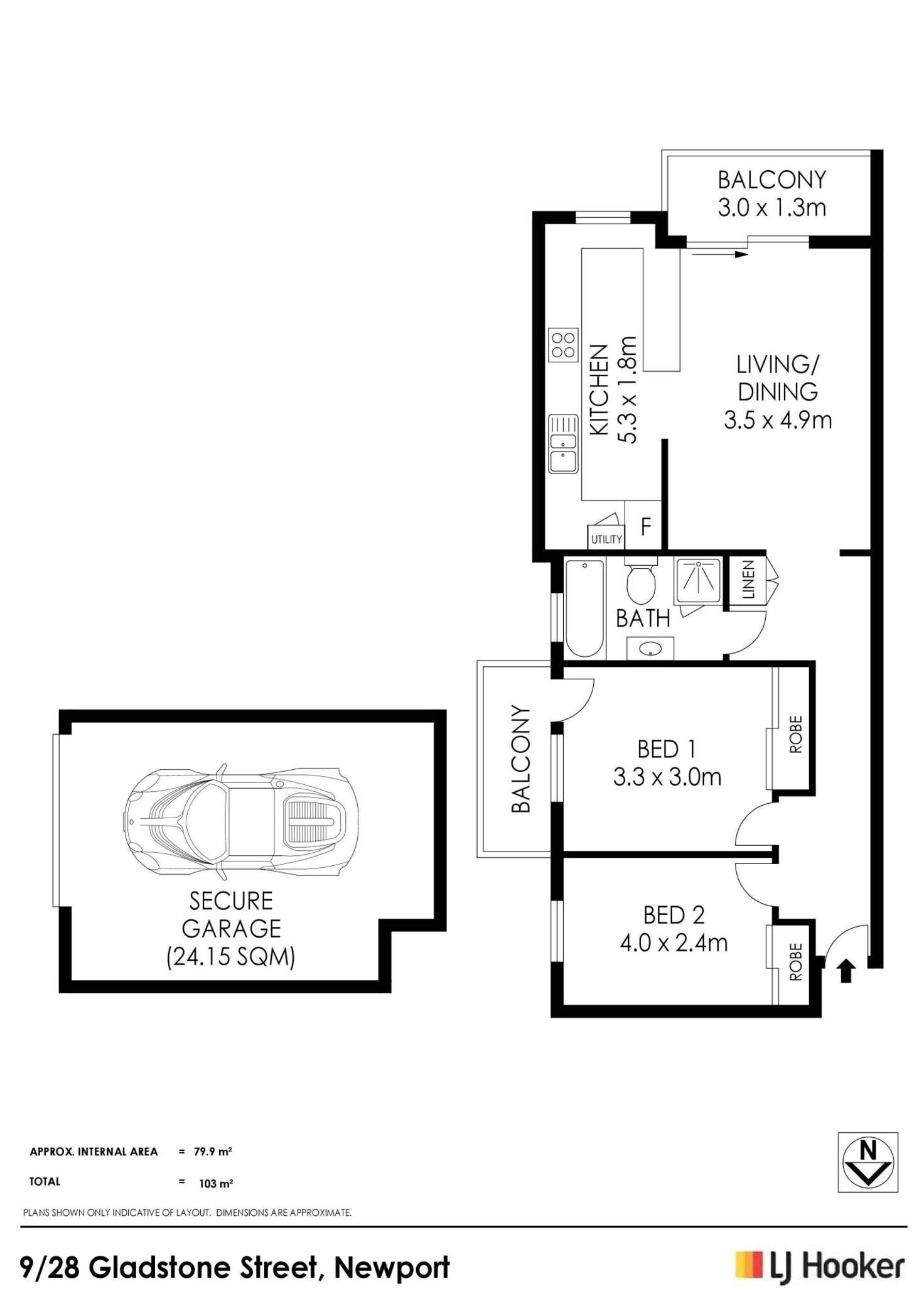 Floorplan of Homely apartment listing, 9/28 Gladstone Street, Newport NSW 2106