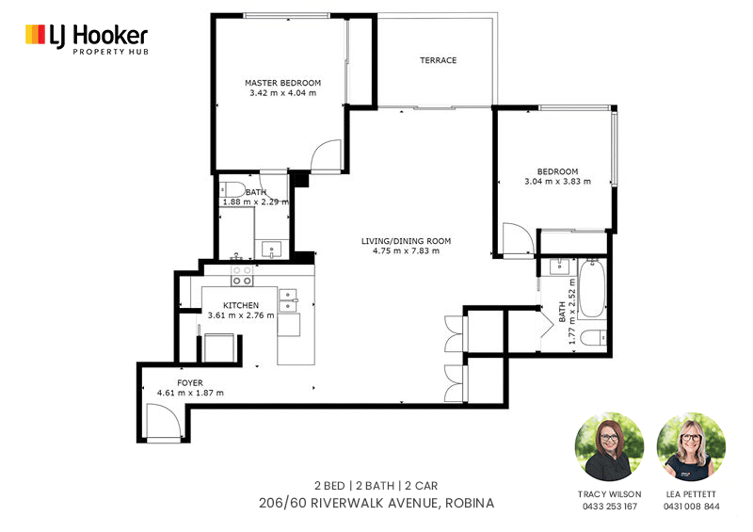Floorplan of Homely apartment listing, 206/60 Riverwalk Avenue, Robina QLD 4226