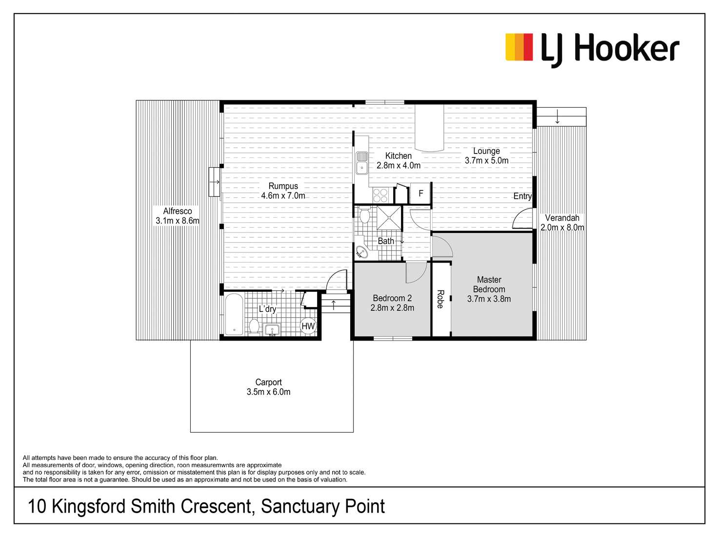 Floorplan of Homely house listing, 10 Kingsford Smith Crescent, Sanctuary Point NSW 2540