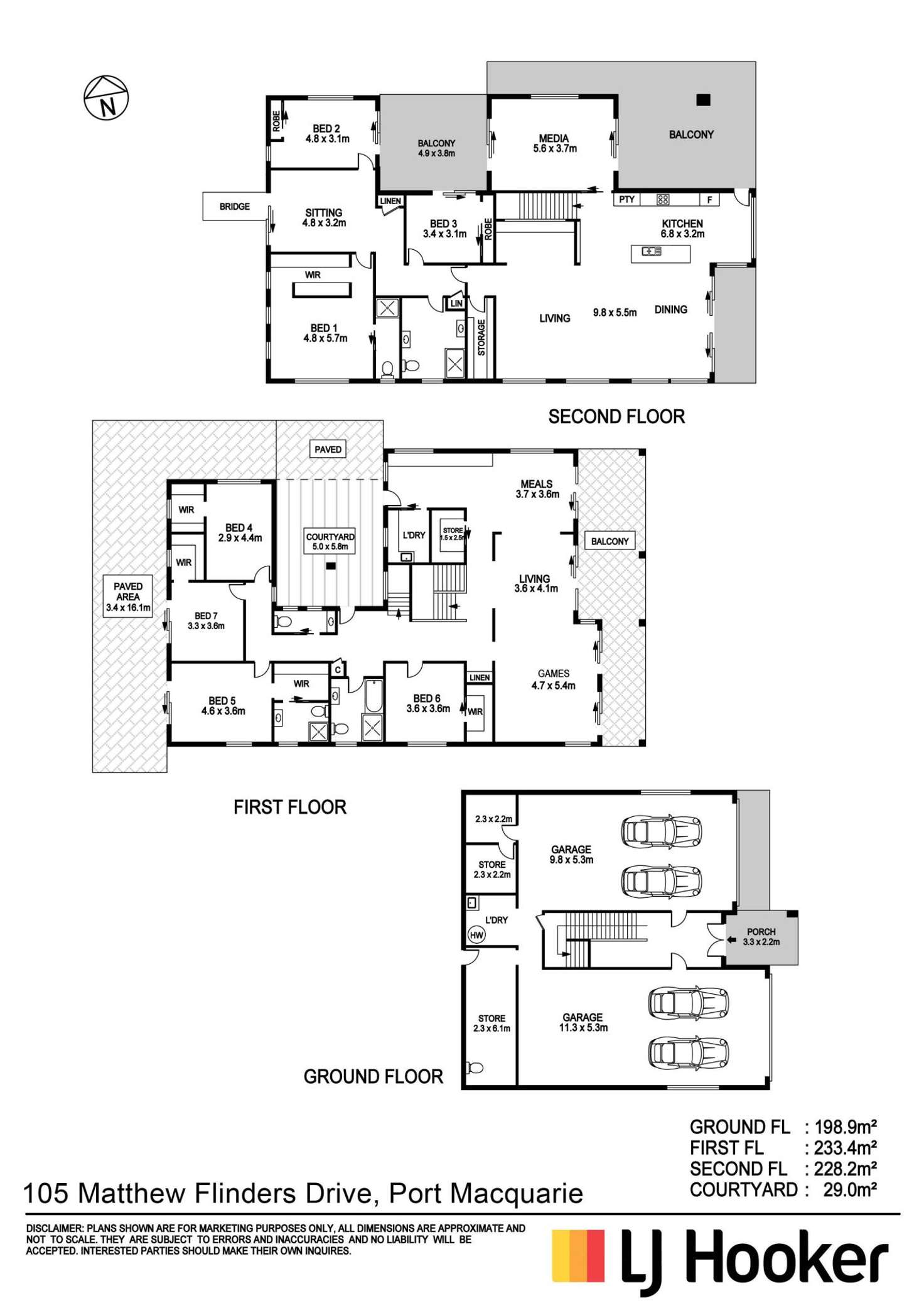 Floorplan of Homely house listing, 105 Matthew Flinders Drive, Port Macquarie NSW 2444