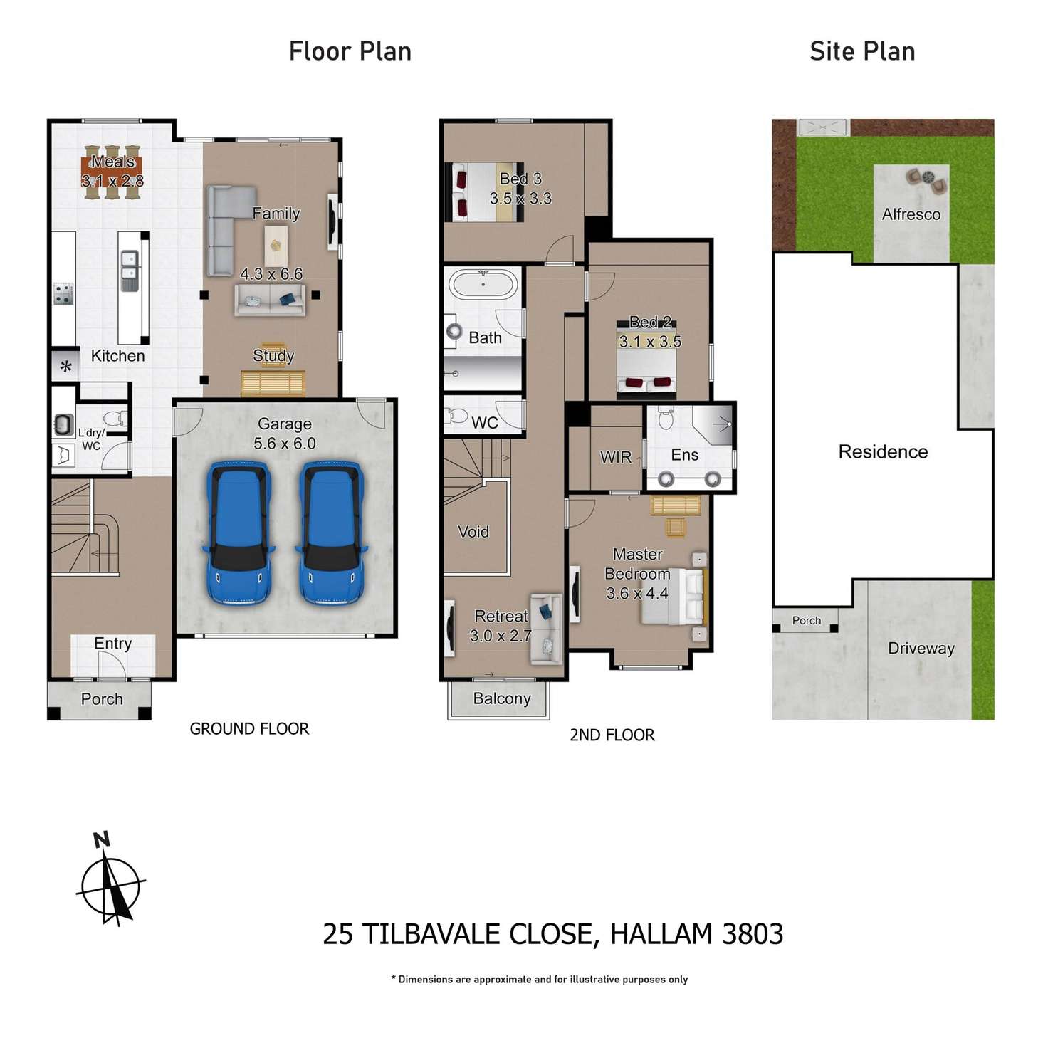 Floorplan of Homely townhouse listing, 25 Tilbavale Close, Hallam VIC 3803