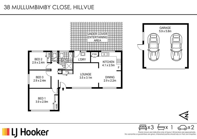 Floorplan of Homely house listing, 38 Mullumbimby Close, Hillvue NSW 2340