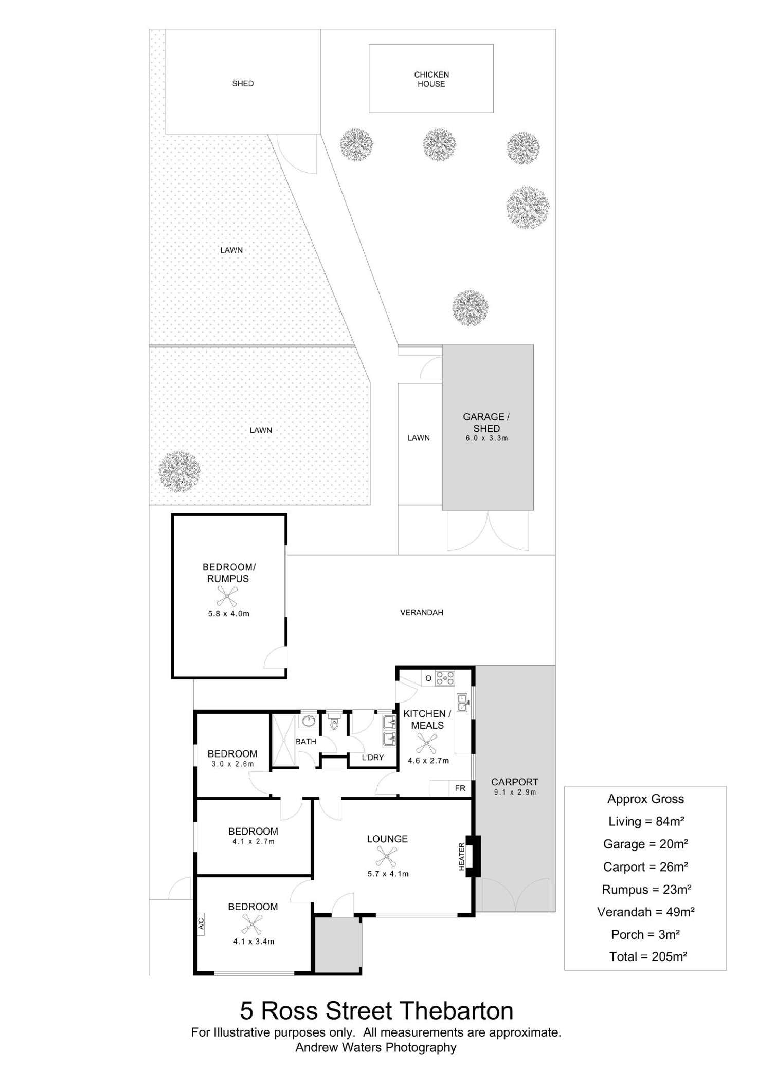 Floorplan of Homely house listing, 5 Ross Street, Thebarton SA 5031