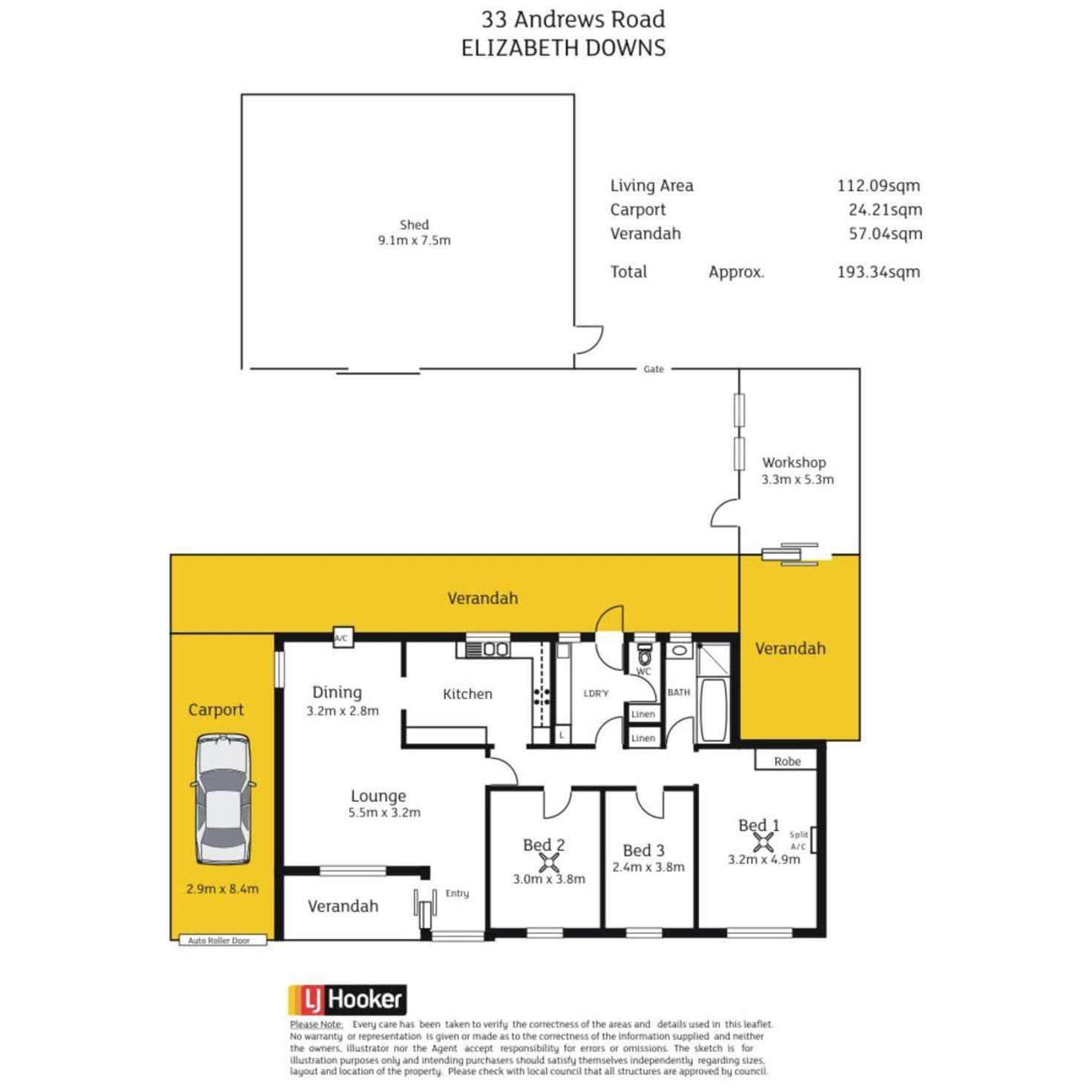 Floorplan of Homely house listing, 33 Andrews Road, Elizabeth Downs SA 5113