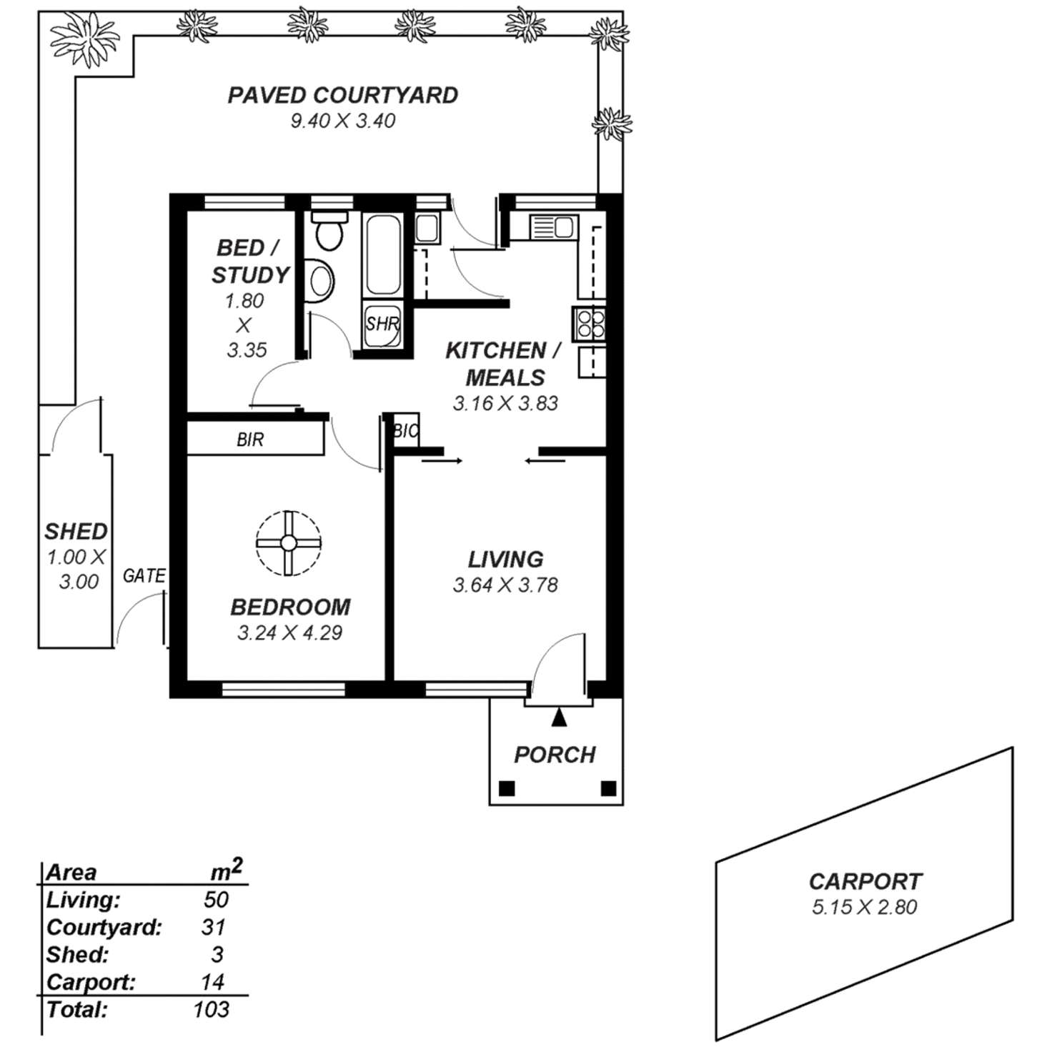 Floorplan of Homely unit listing, 7/45 Wattle Street, Fullarton SA 5063