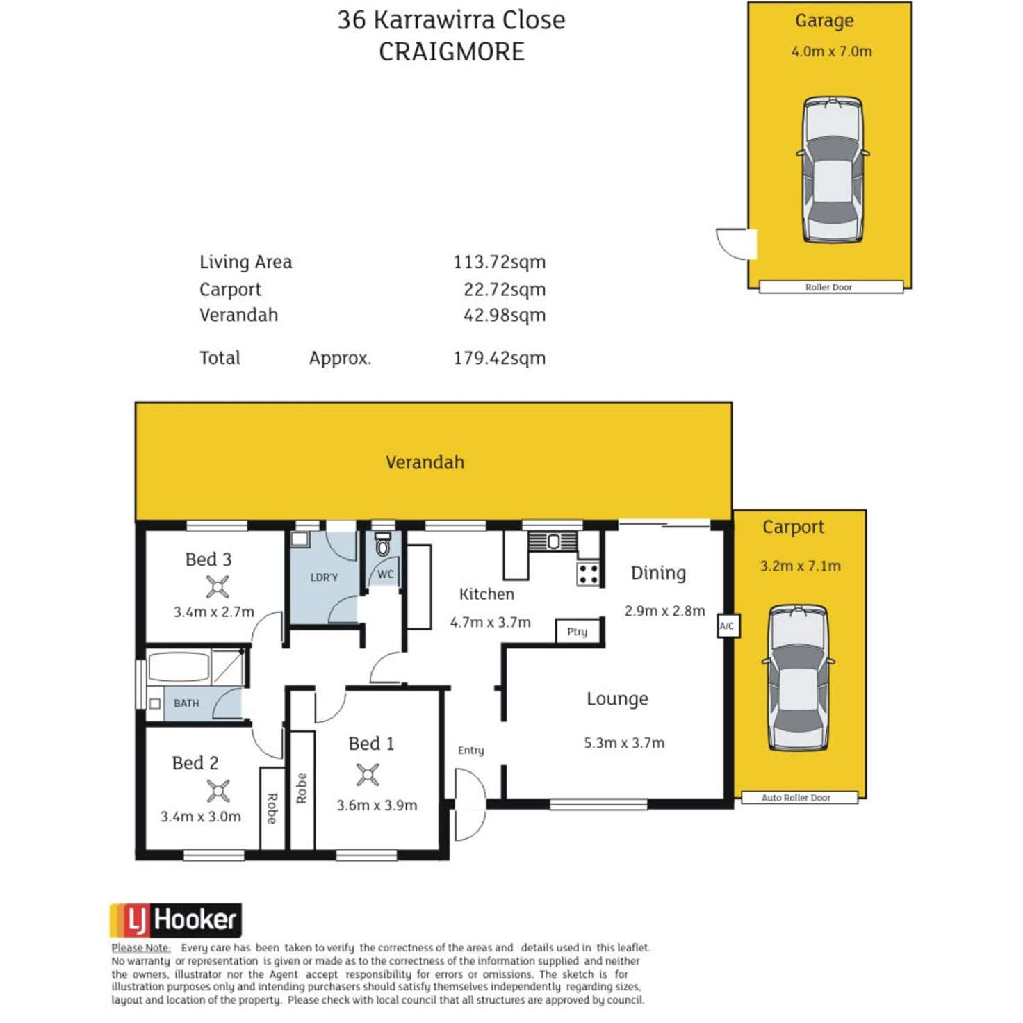 Floorplan of Homely house listing, 36 Karrawirra Close, Craigmore SA 5114