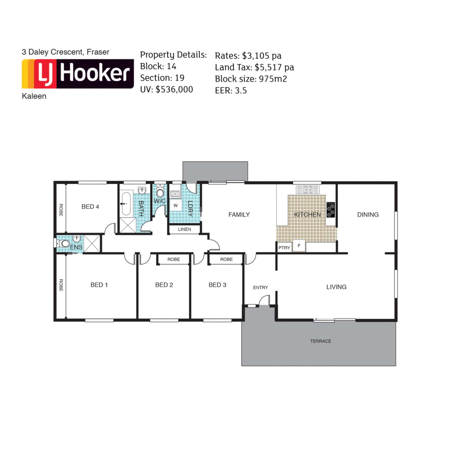 Floorplan of Homely house listing, 3 Daley Crescent, Fraser ACT 2615