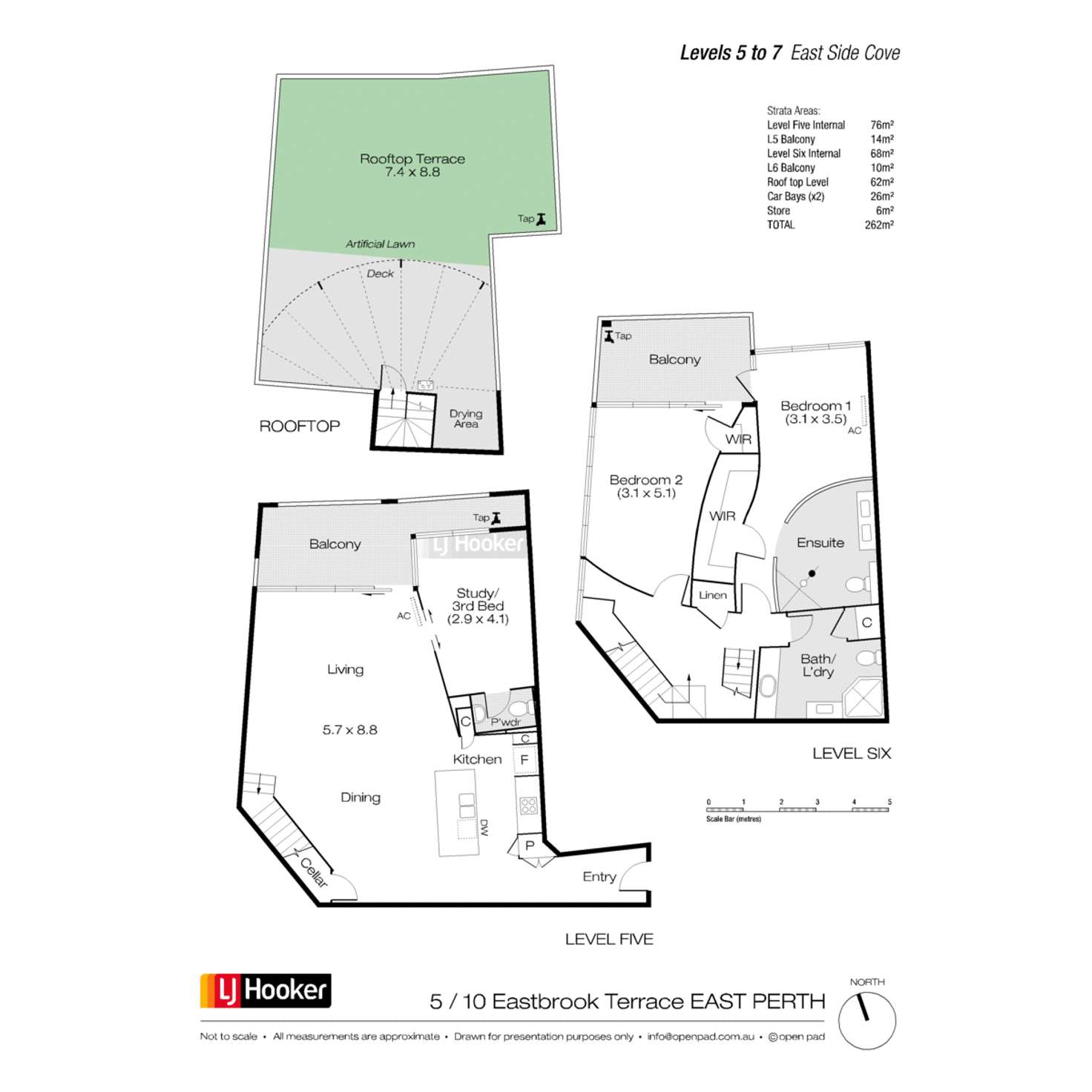 Floorplan of Homely apartment listing, 5/10 Eastbrook Terrace, East Perth WA 6004